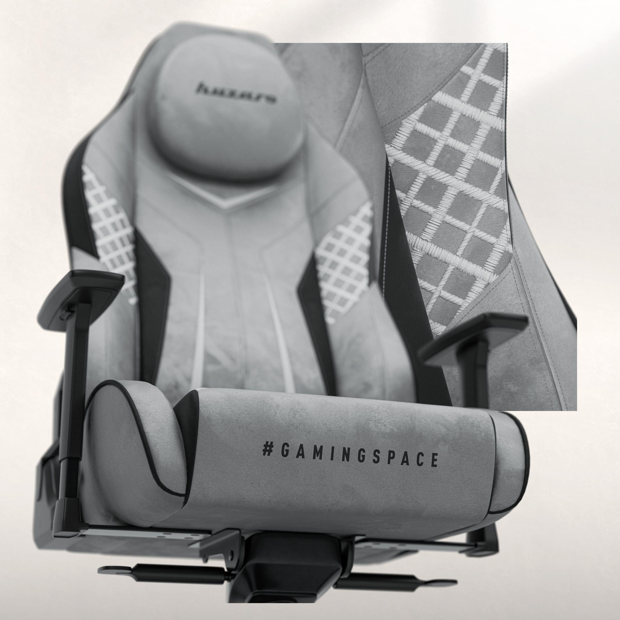 Huzaro Force 8.3 Grey gamingstoel van suède