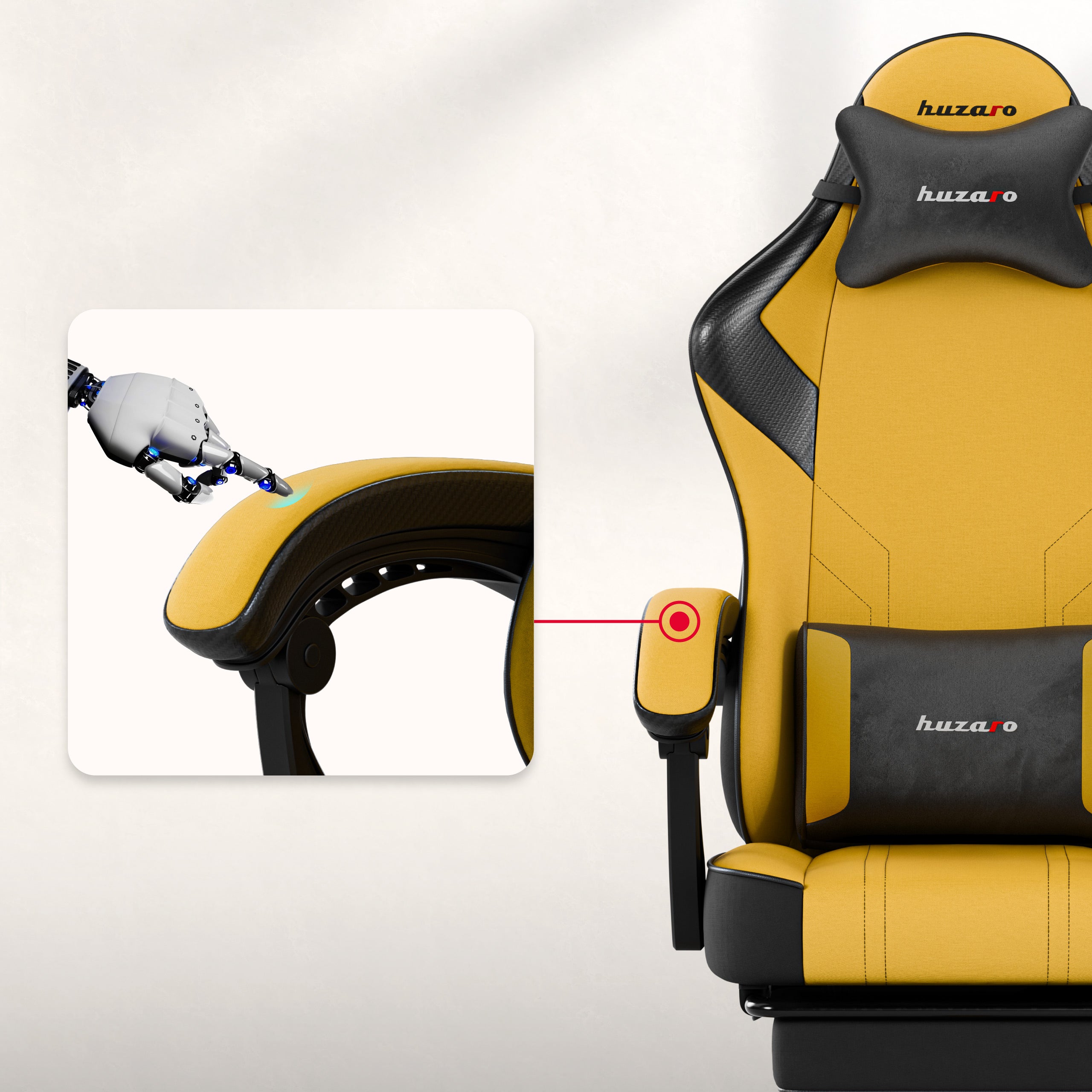 Huzaro Force 3.7 Yellow gamingstoel