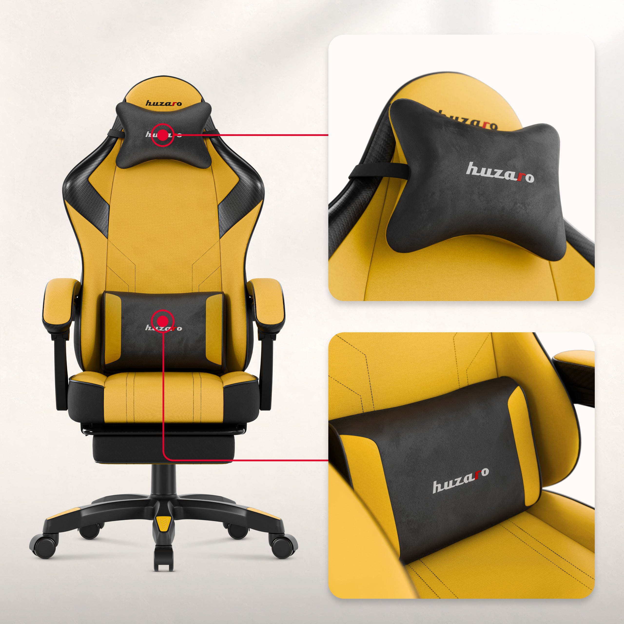 Huzaro Force 3.7 Yellow gamingstoel