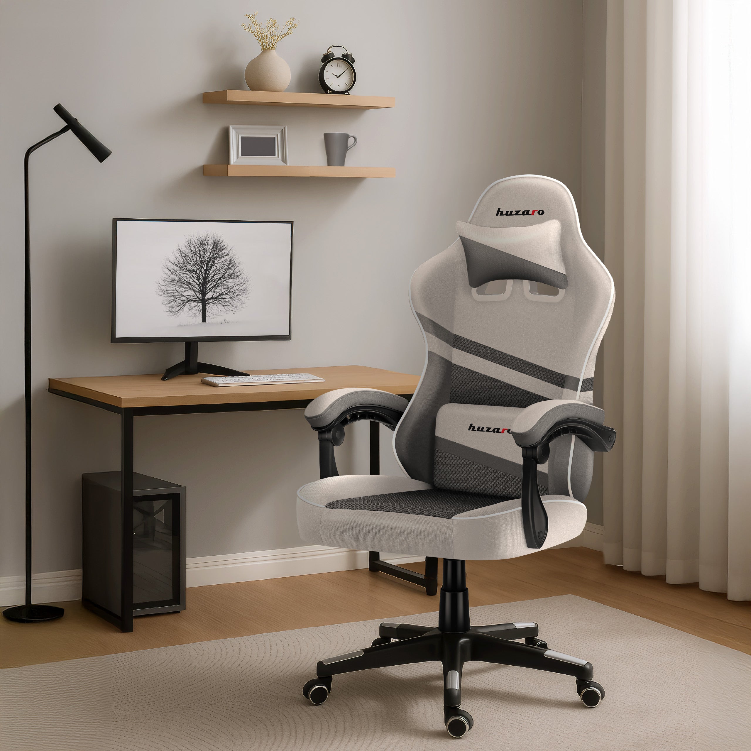 HUZARO FORCE 4.4 White Mesh gamingstoel