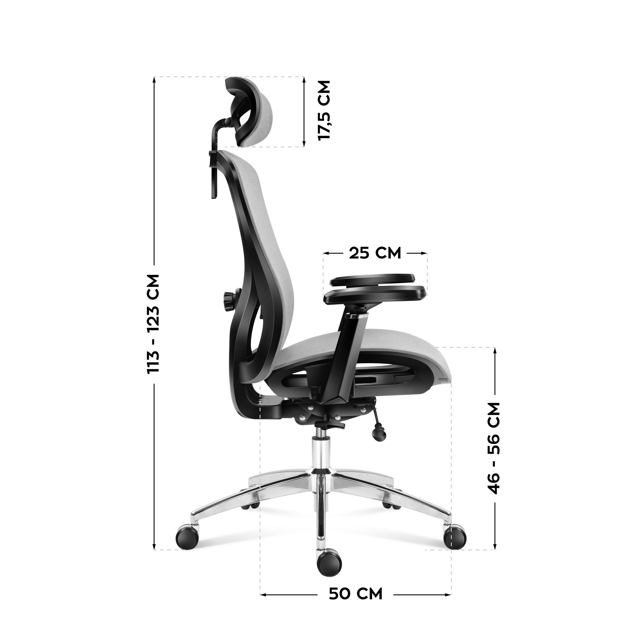 Ergonomische bureaustoel Mark Adler Expert 5.3 Grey Mesh