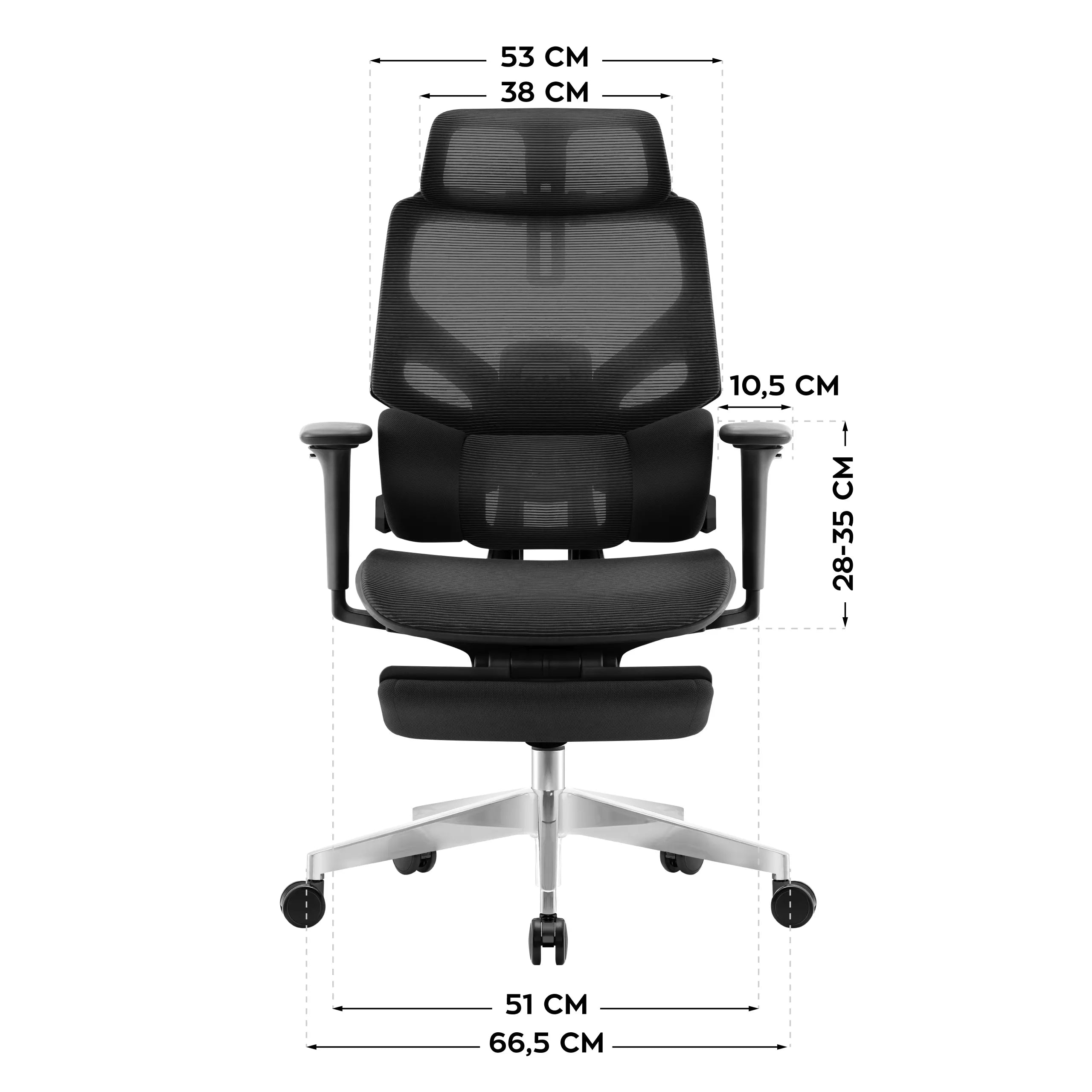 Ergonomische bureaustoel Mark Adler Expert 8.7 Black Mesh