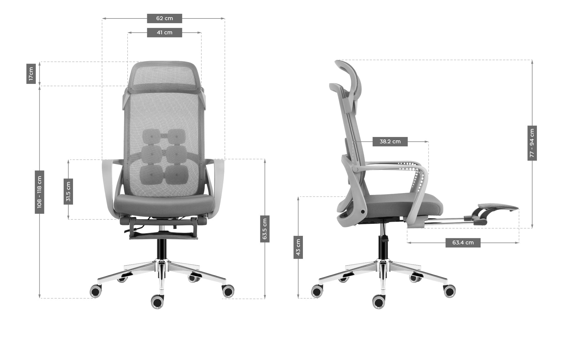 Ergonomische bureaustoel Mark Adler Manager 3.6 Grey