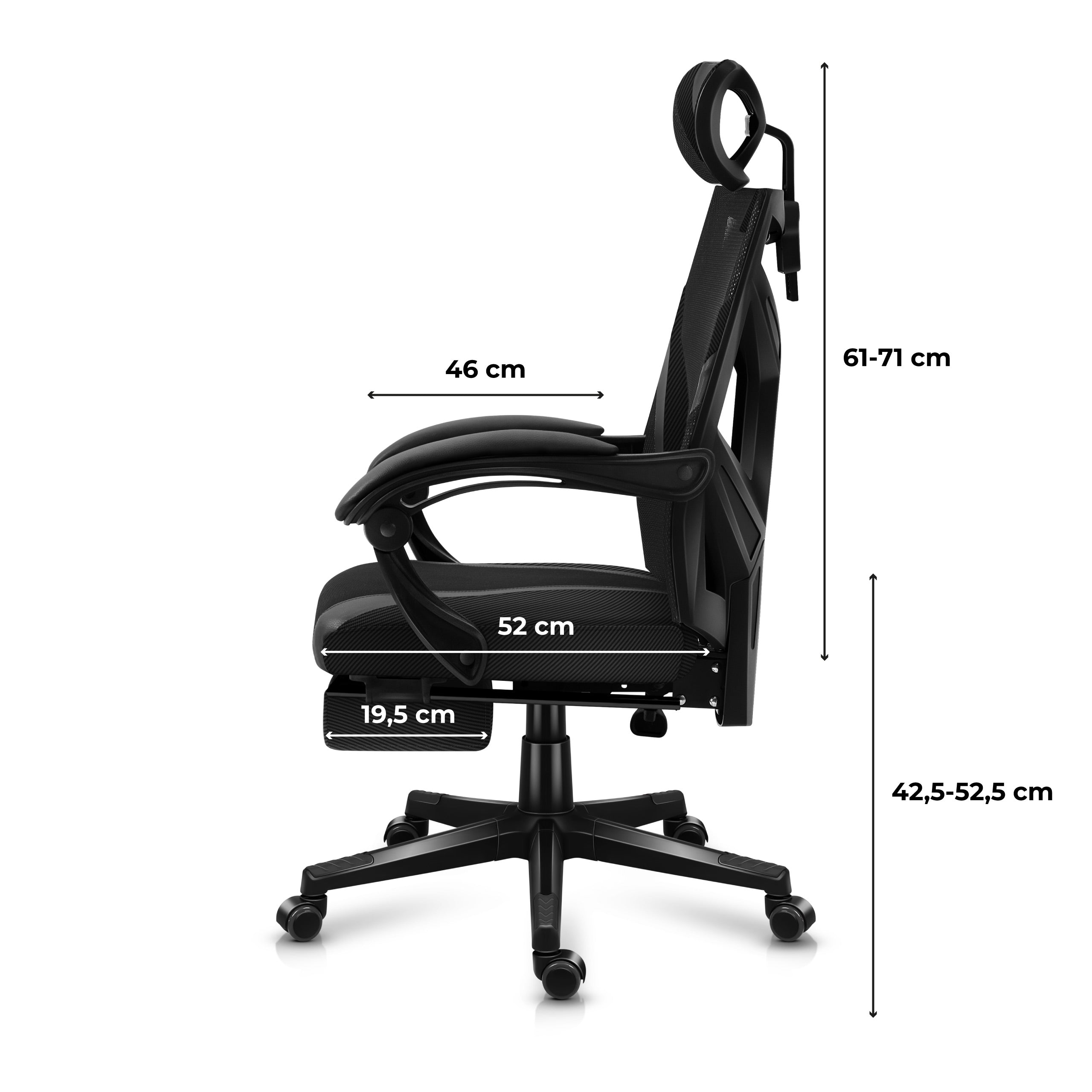 HUZARO COMBAT 5.0 Black gamingstoel