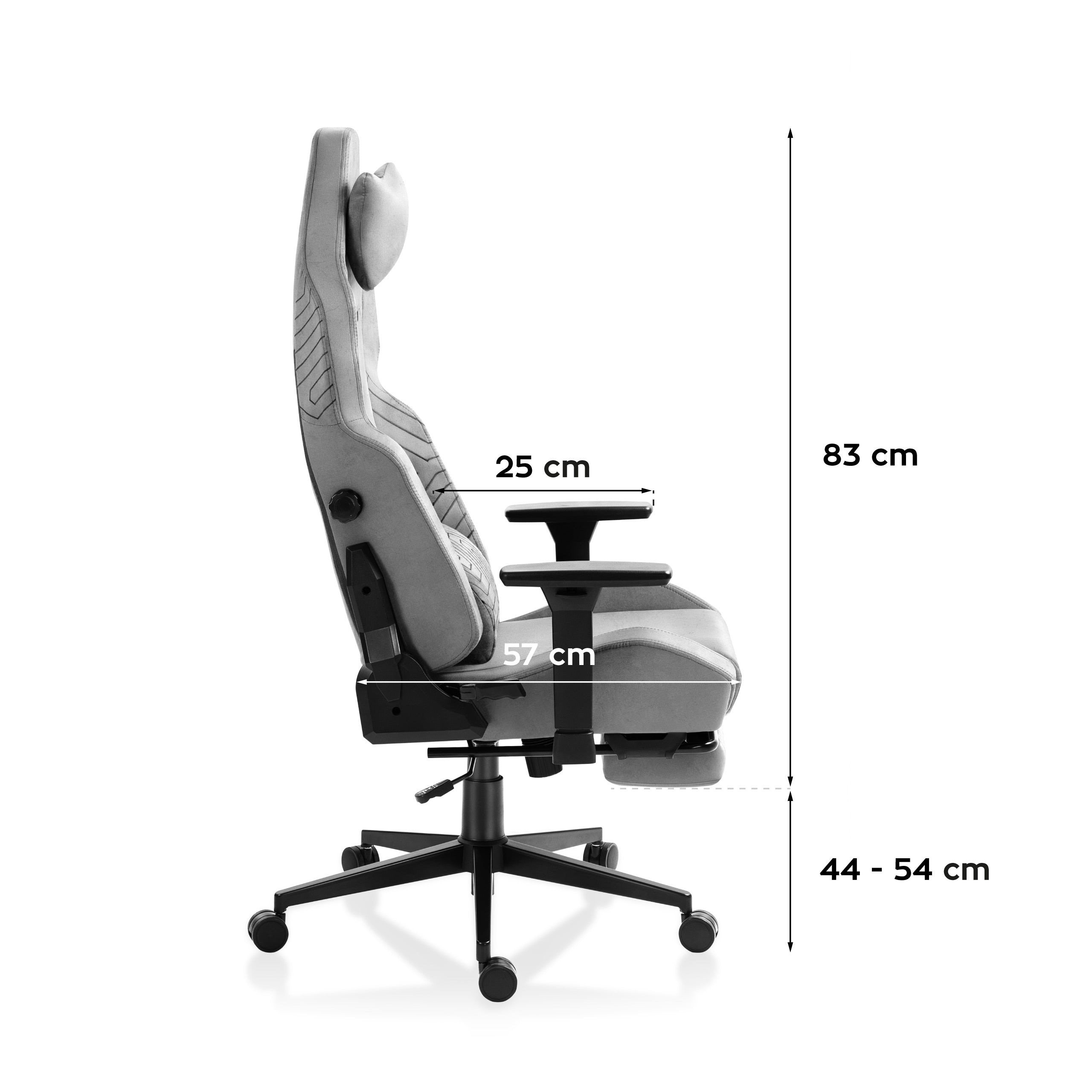 HUZARO FORCE 8.1 Grey gamingstoel