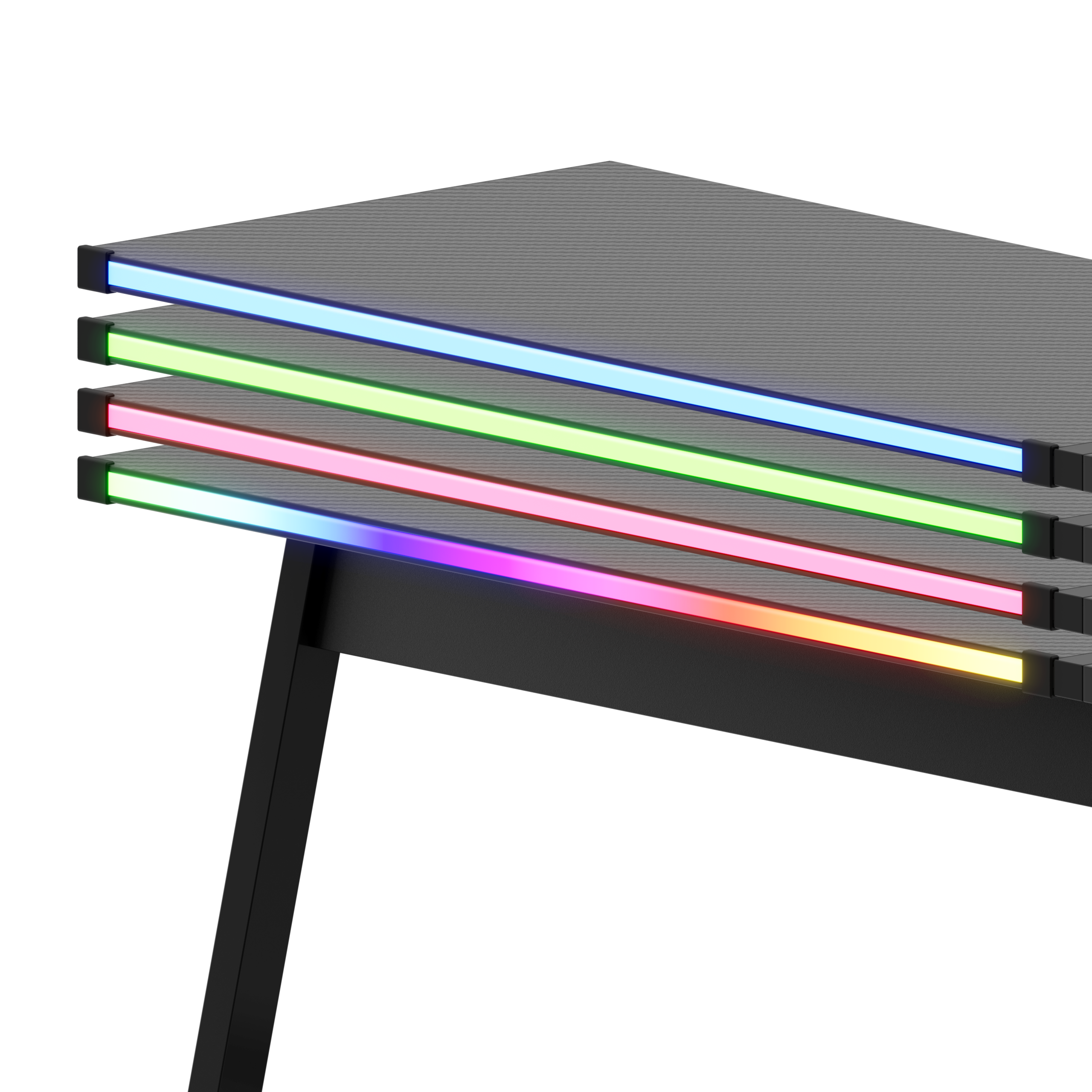 HUZARO HERO 6.0 Black RGB Smart gamingbureau 147 cm