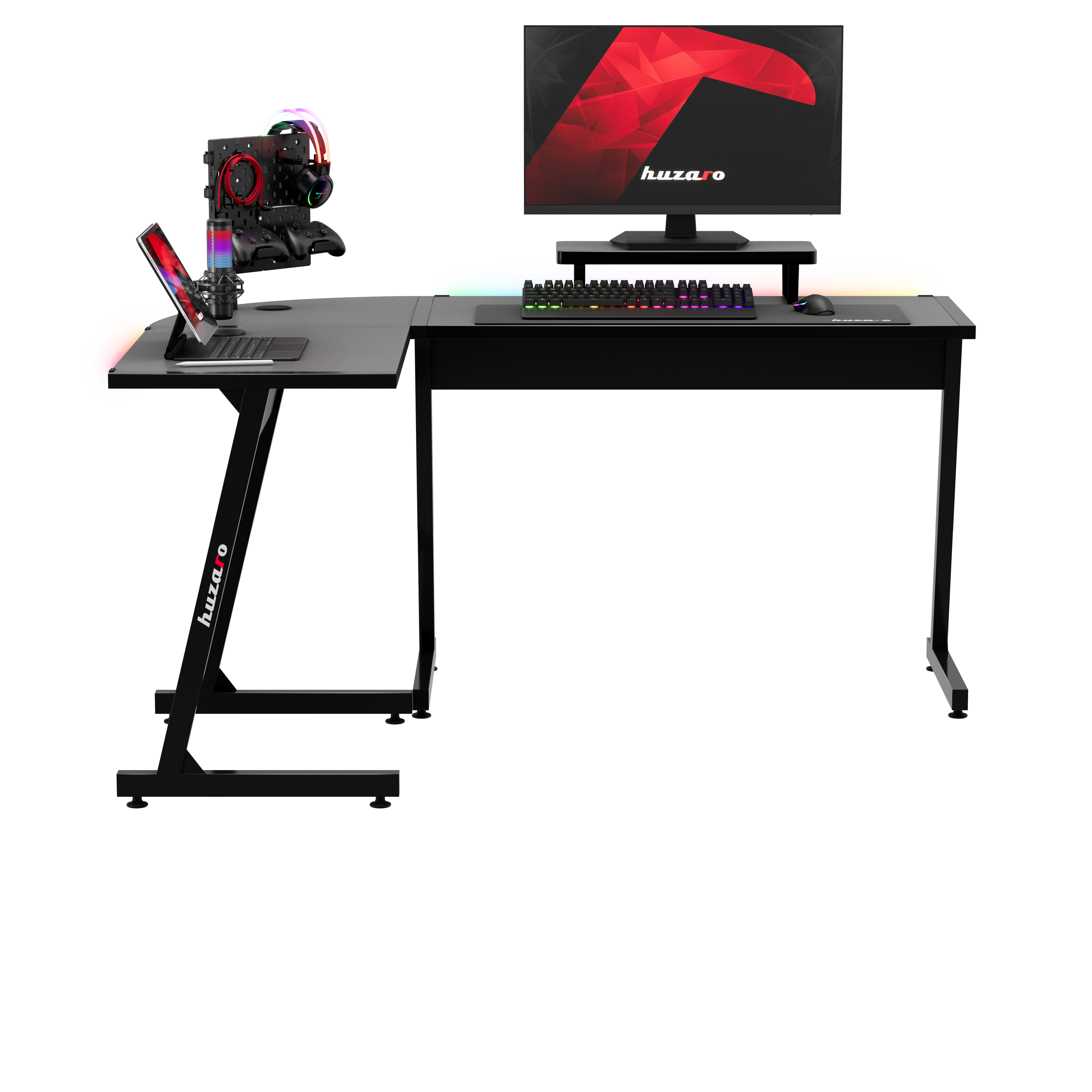 HUZARO HERO 6.0 Black RGB Smart gamingbureau 147 cm