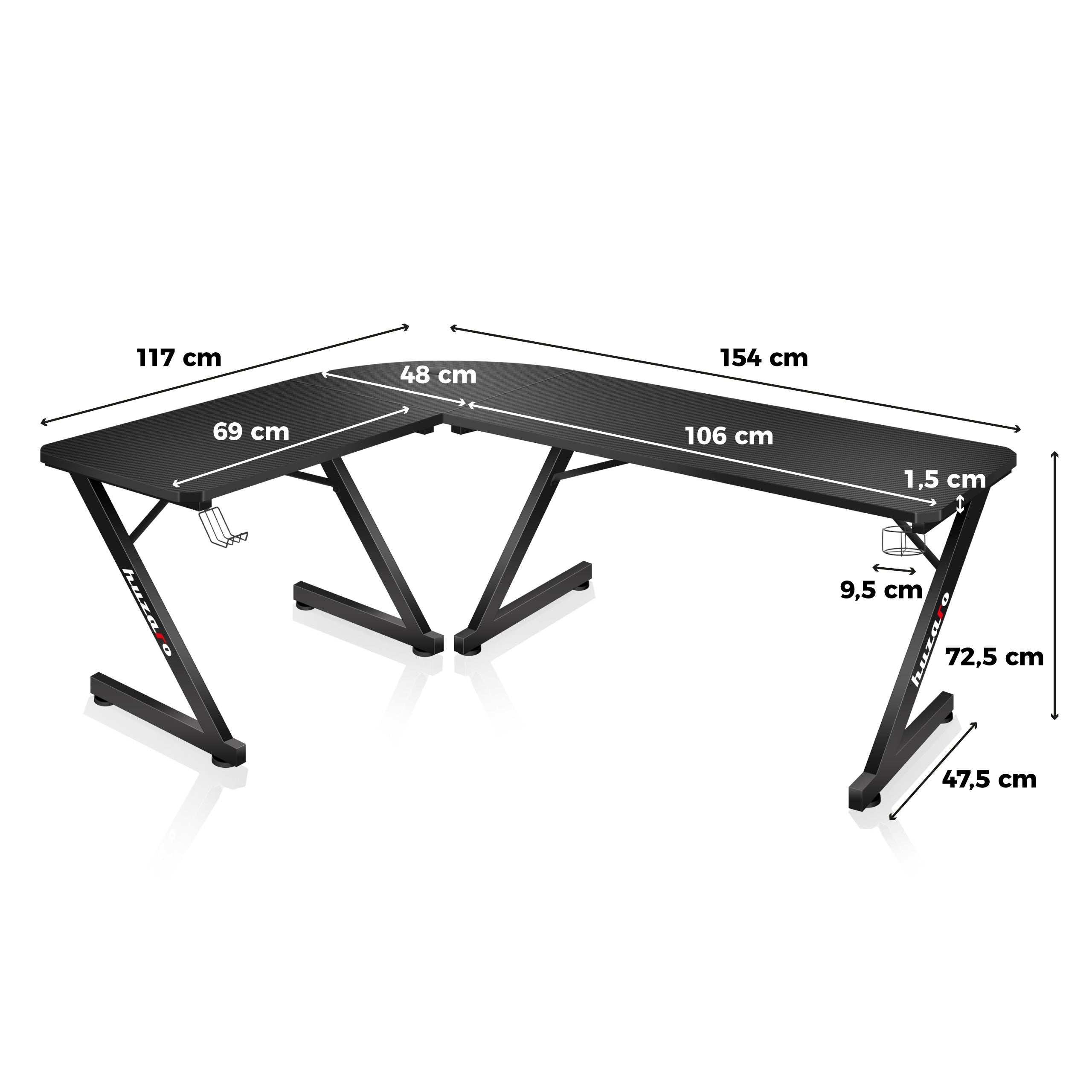 Huzaro Hero 7.0 gamingbureau, 154 cm