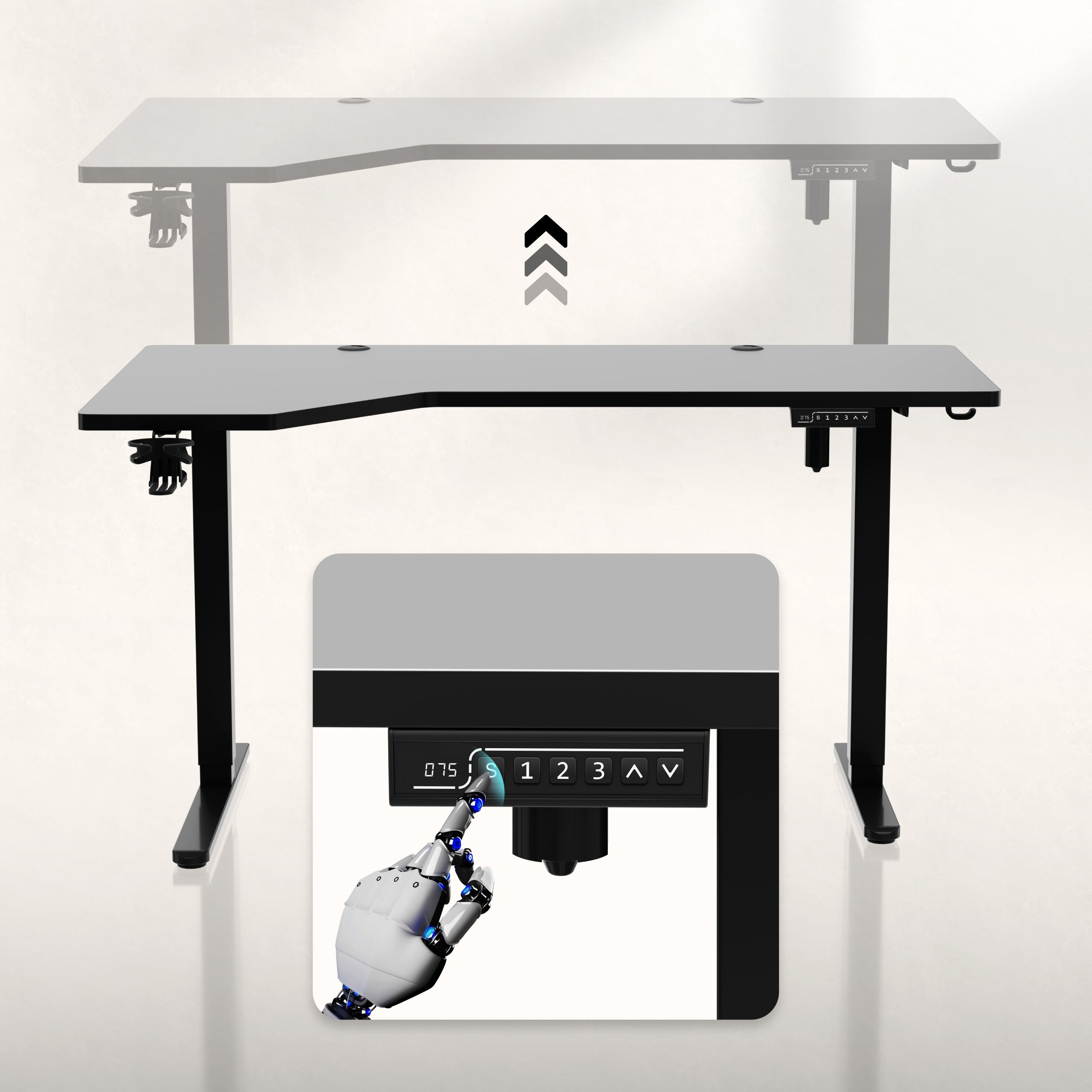 Huzaro Hero 9.1 elektrisch verstelbaar bureau, 145 cm
