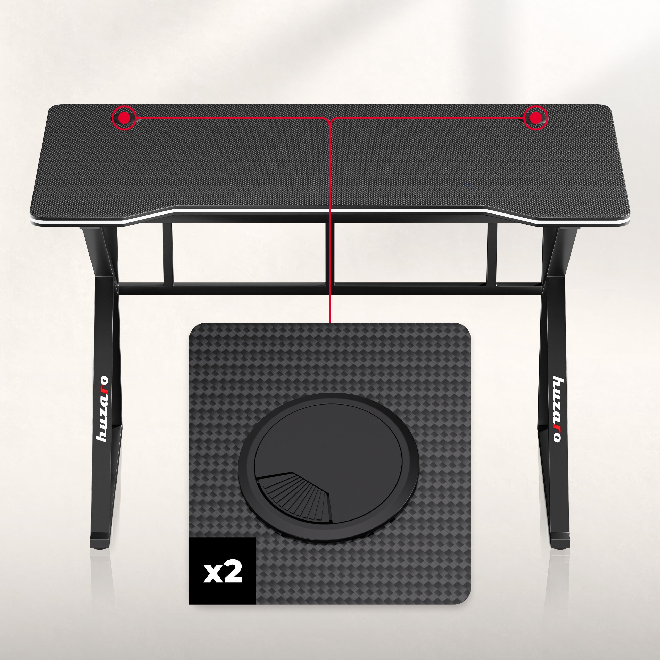 Huzaro Hero 1.6 Black gamingbureau, 120 cm