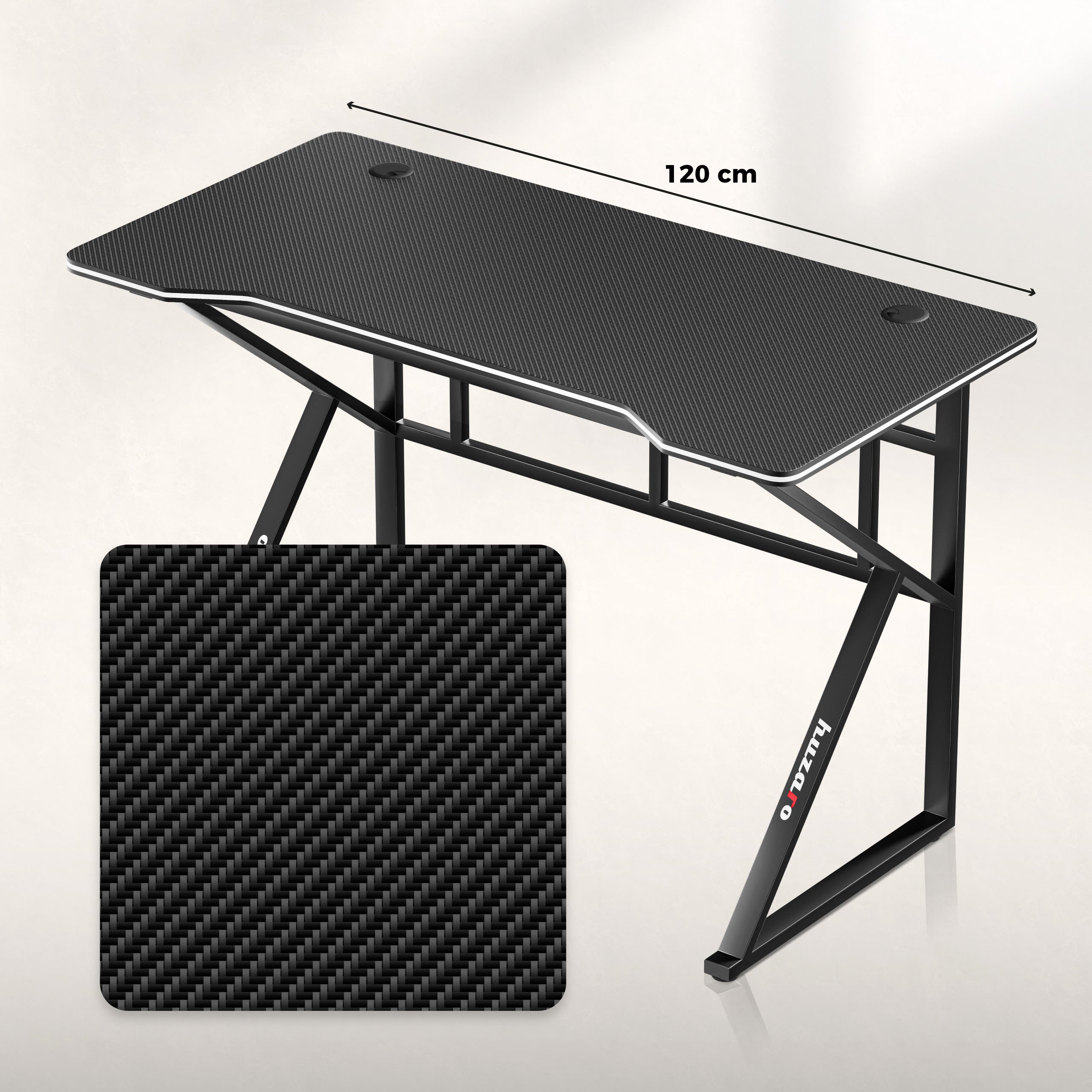 Huzaro Hero 1.6 Black gamingbureau, 120 cm