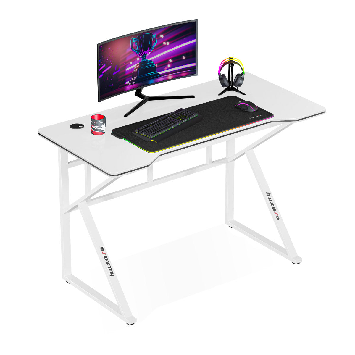 Huzaro Hero 1.6 White gamingbureau, 120 cm