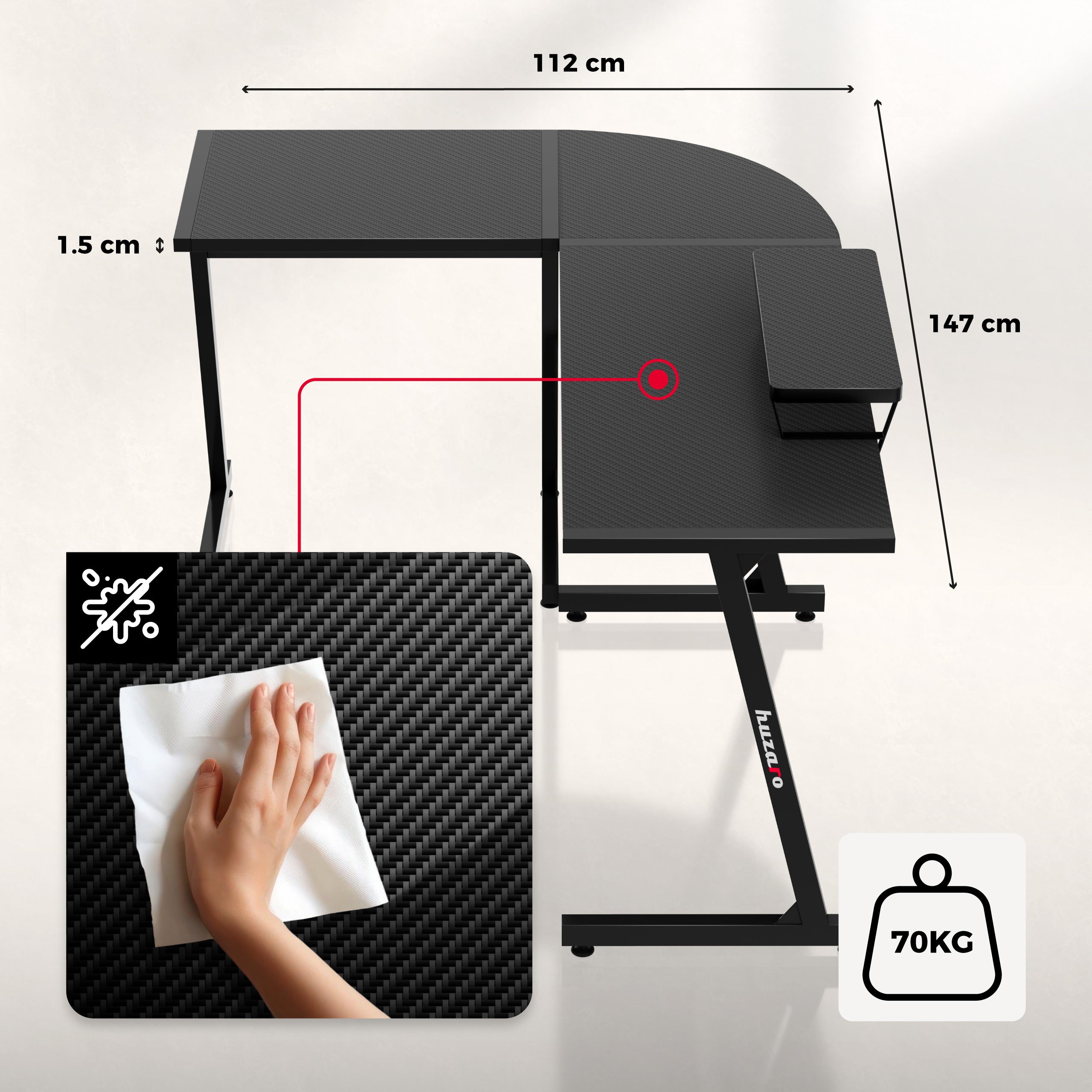 Werkblad met Carbon Flex-coating