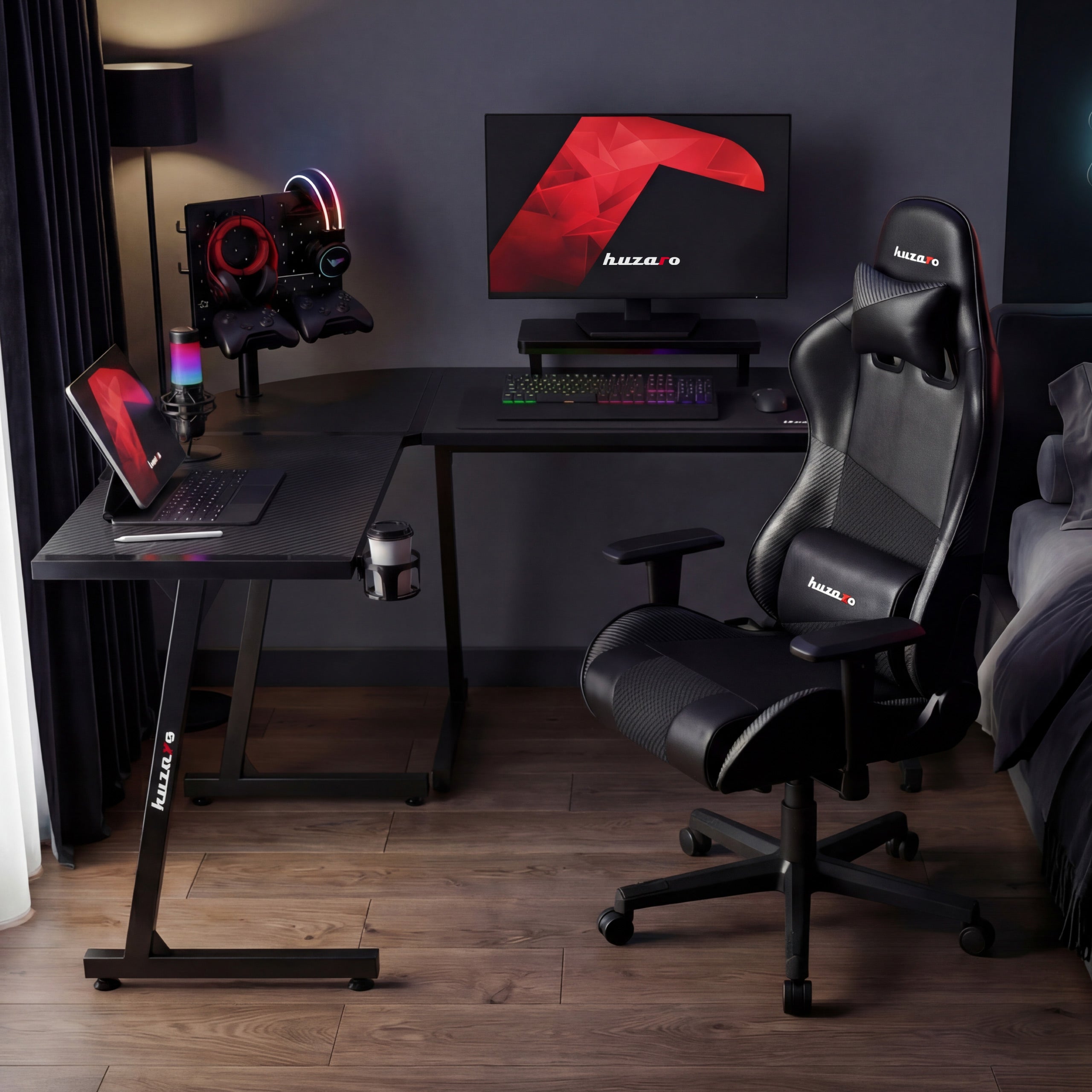 Huzaro Hero 6.0 Black gamingbureau, 147 cm