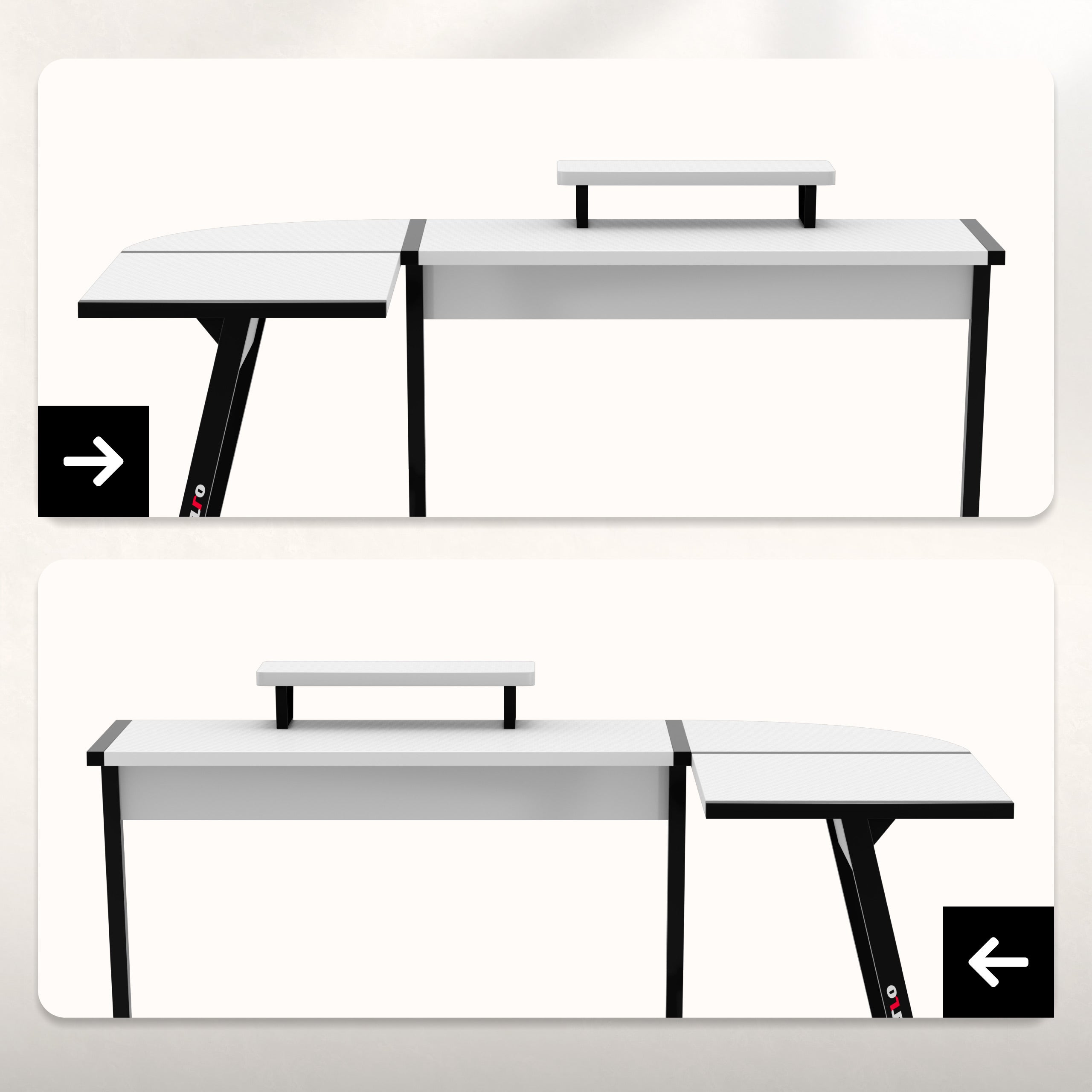 Huzaro Hero 6.0 White gamingbureau, 147 cm