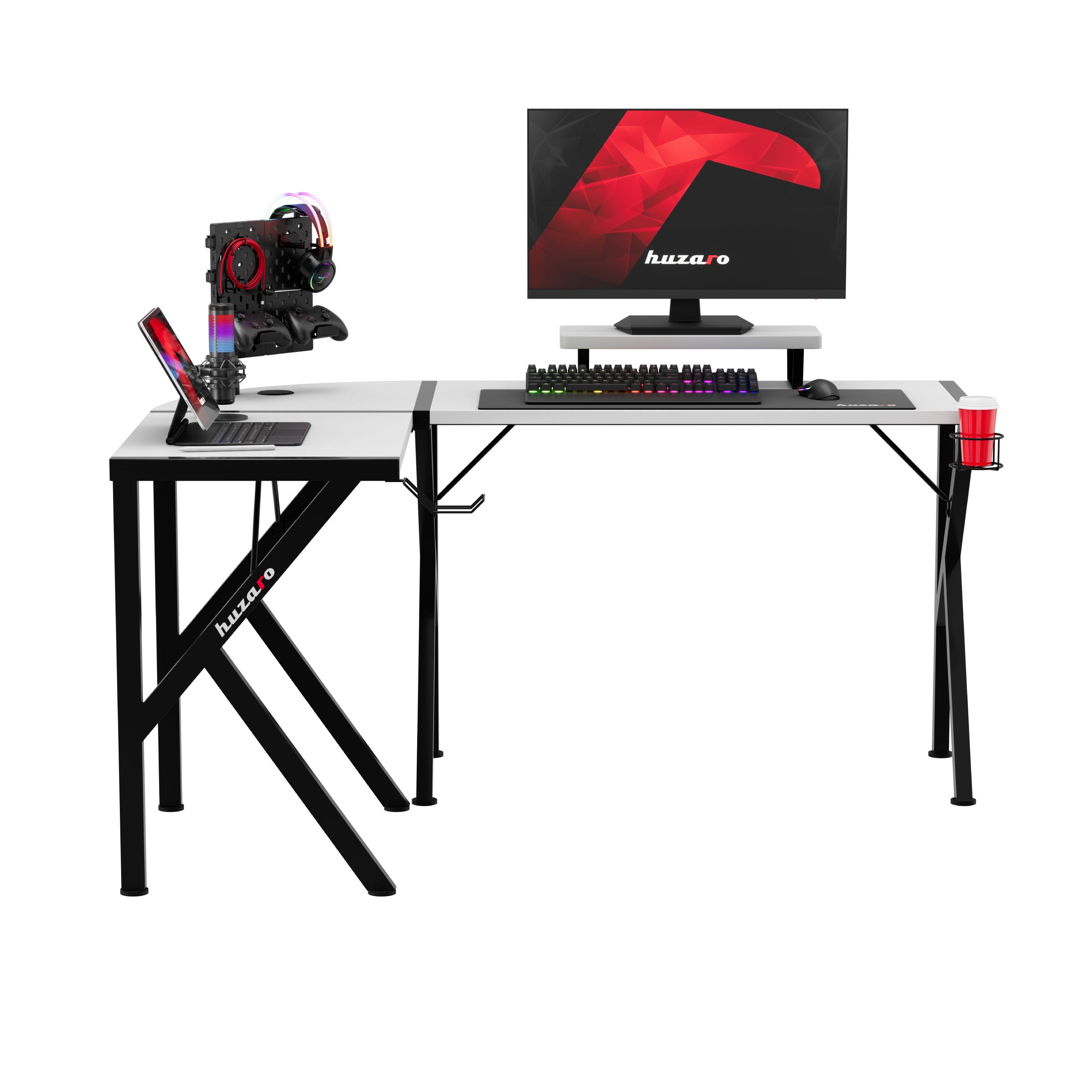 Huzaro Hero 6.3 White gamingbureau, 154 cm