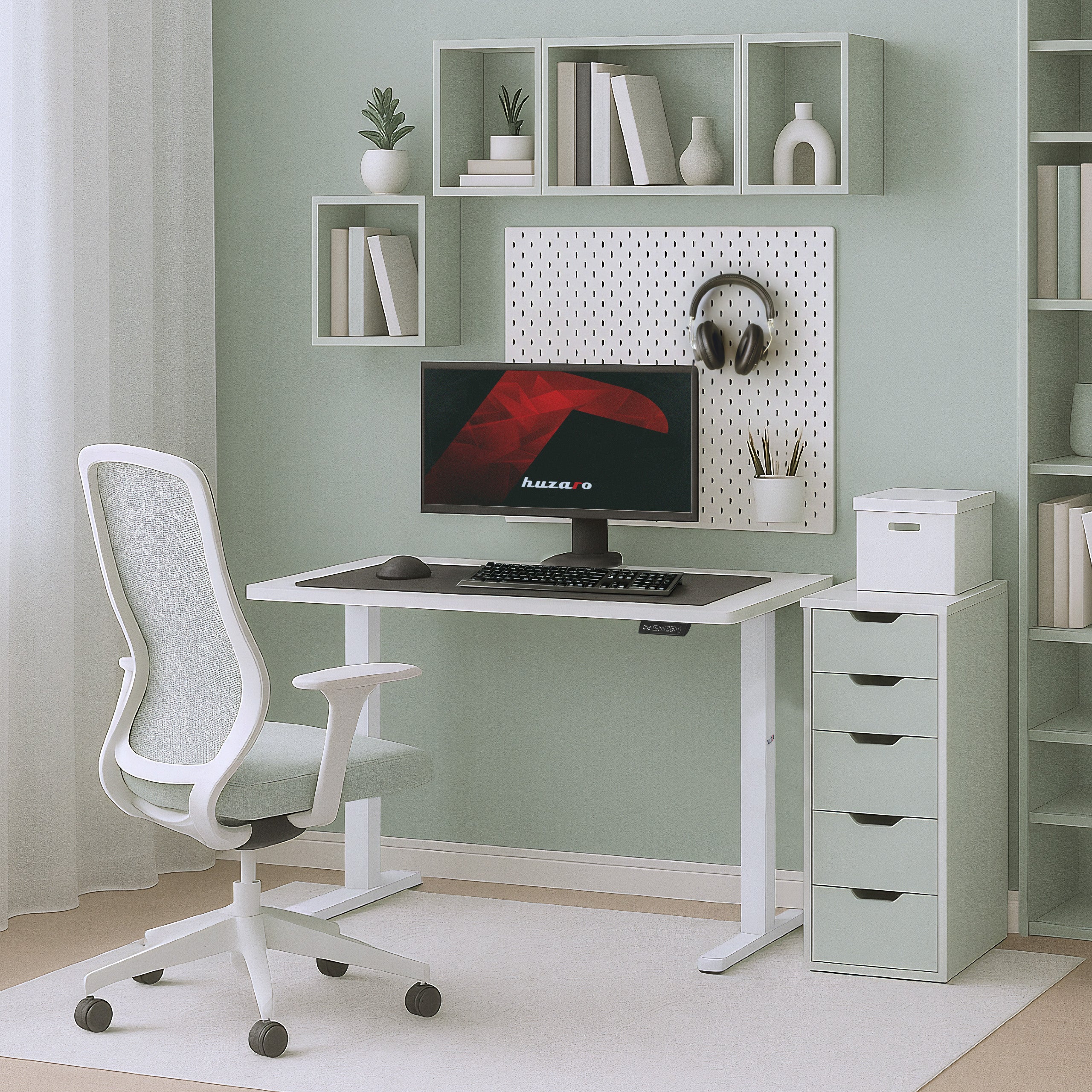 Huzaro Hero 7.9 White elektrisch verstelbaar bureau, 100 cm