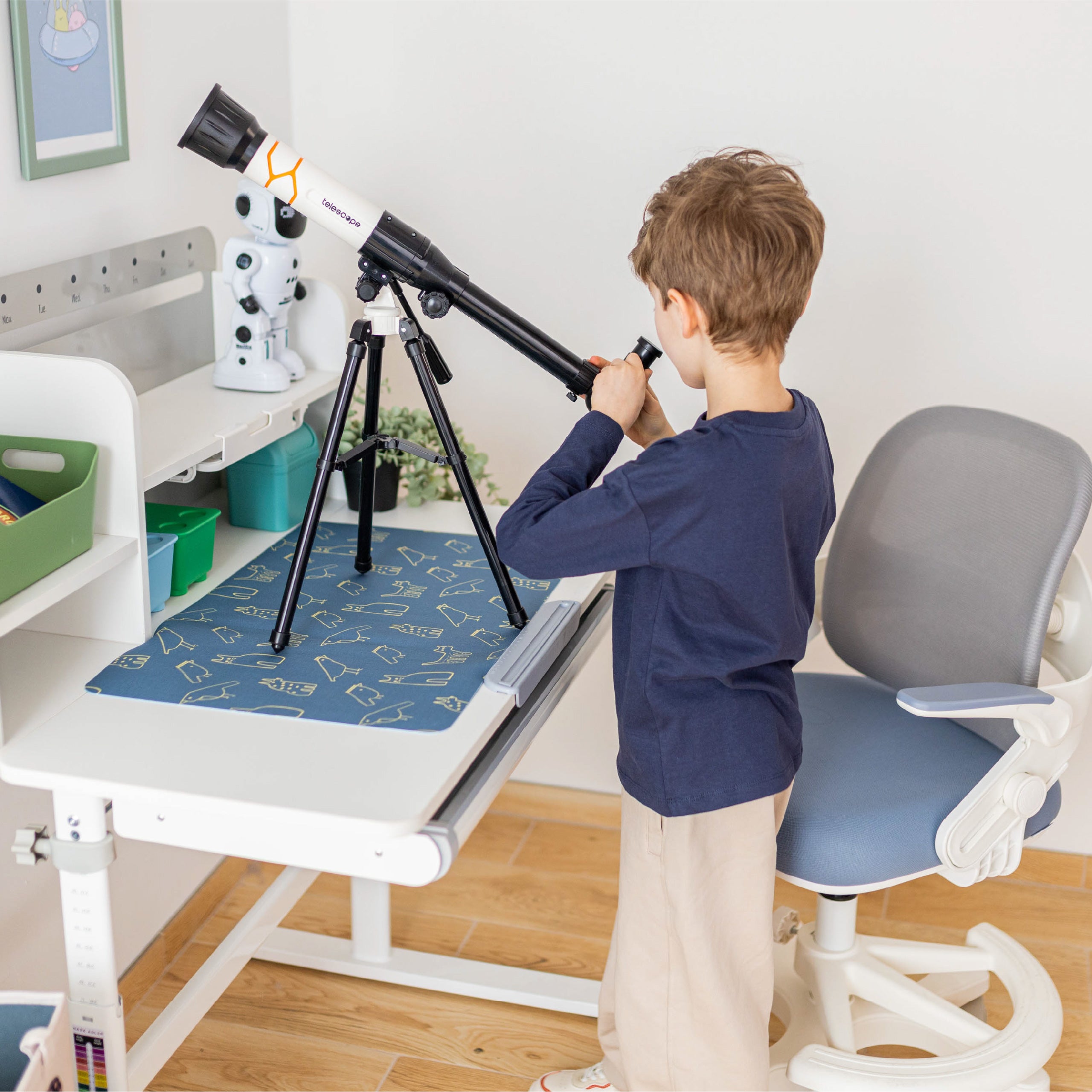 Ergonomisch kinderbureau Mark Adler Study 5.0 Grey 90 cm