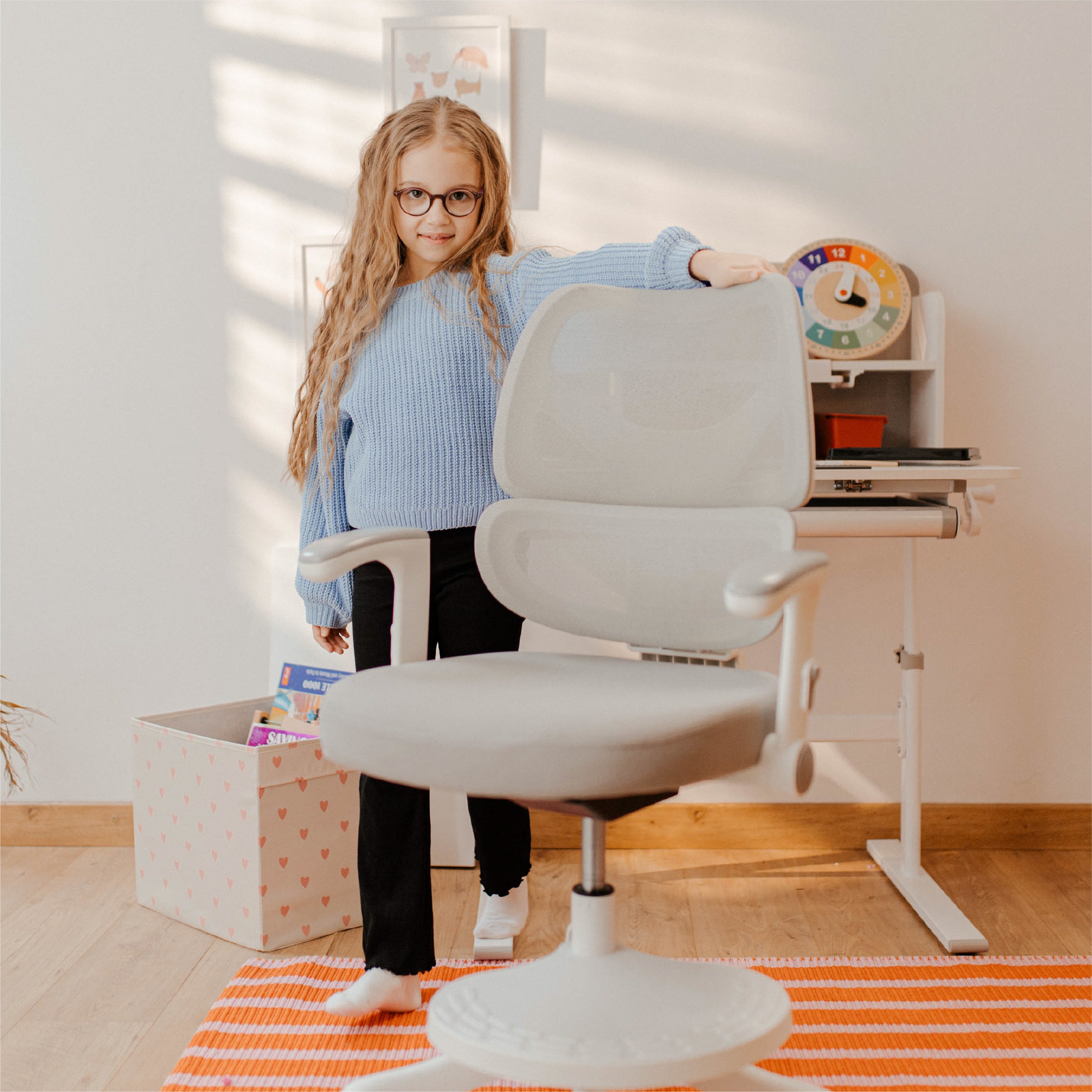 Mark Adler Junior 5.3 Grey draaistoel voor kinderen