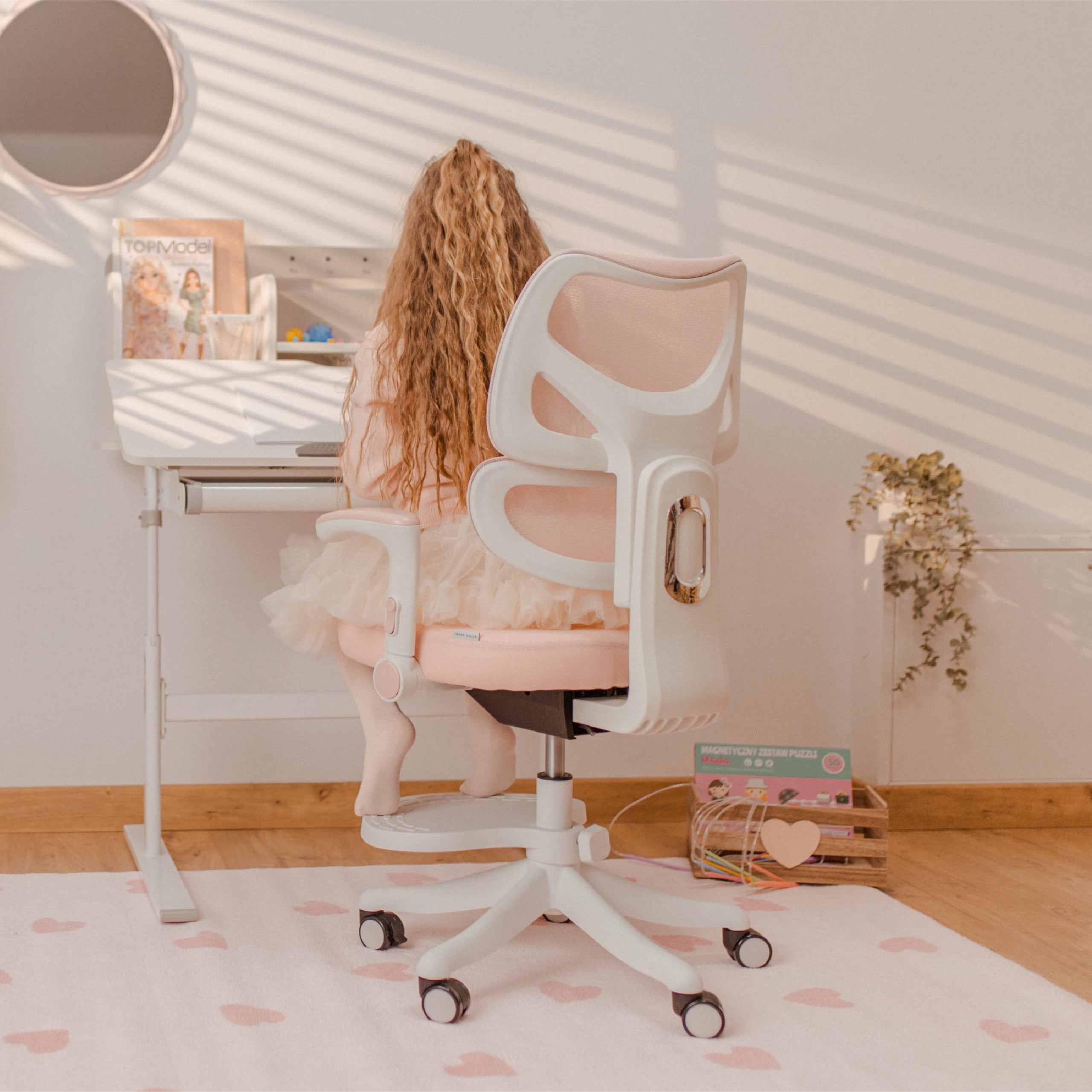 Mark Adler Junior 5.3 Pink draaistoel voor kinderen
