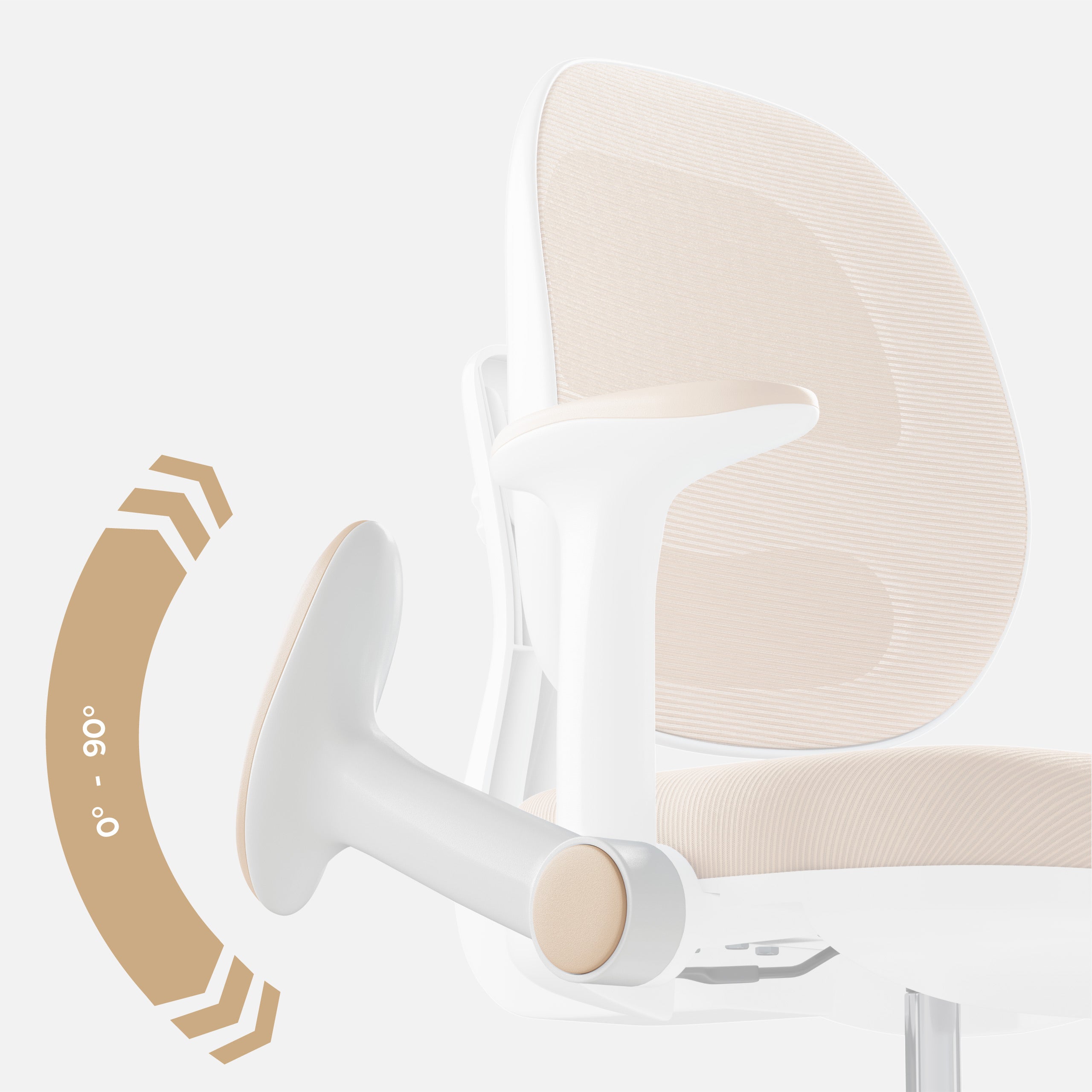 Ergonomische bureaustoel voor kinderen: Mark Adler Junior 3.6 Beige