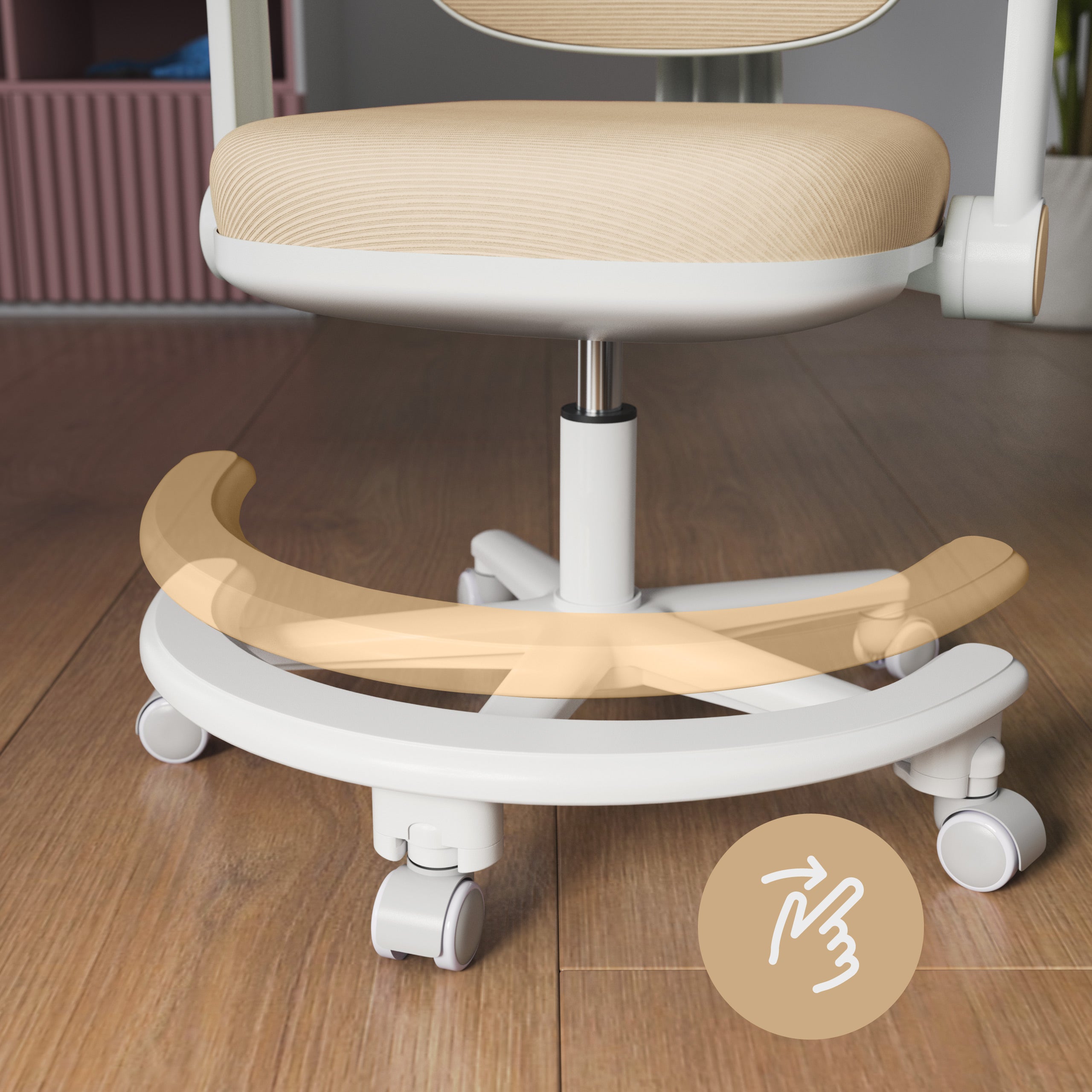 Ergonomische bureaustoel voor kinderen: Mark Adler Junior 3.6 Beige