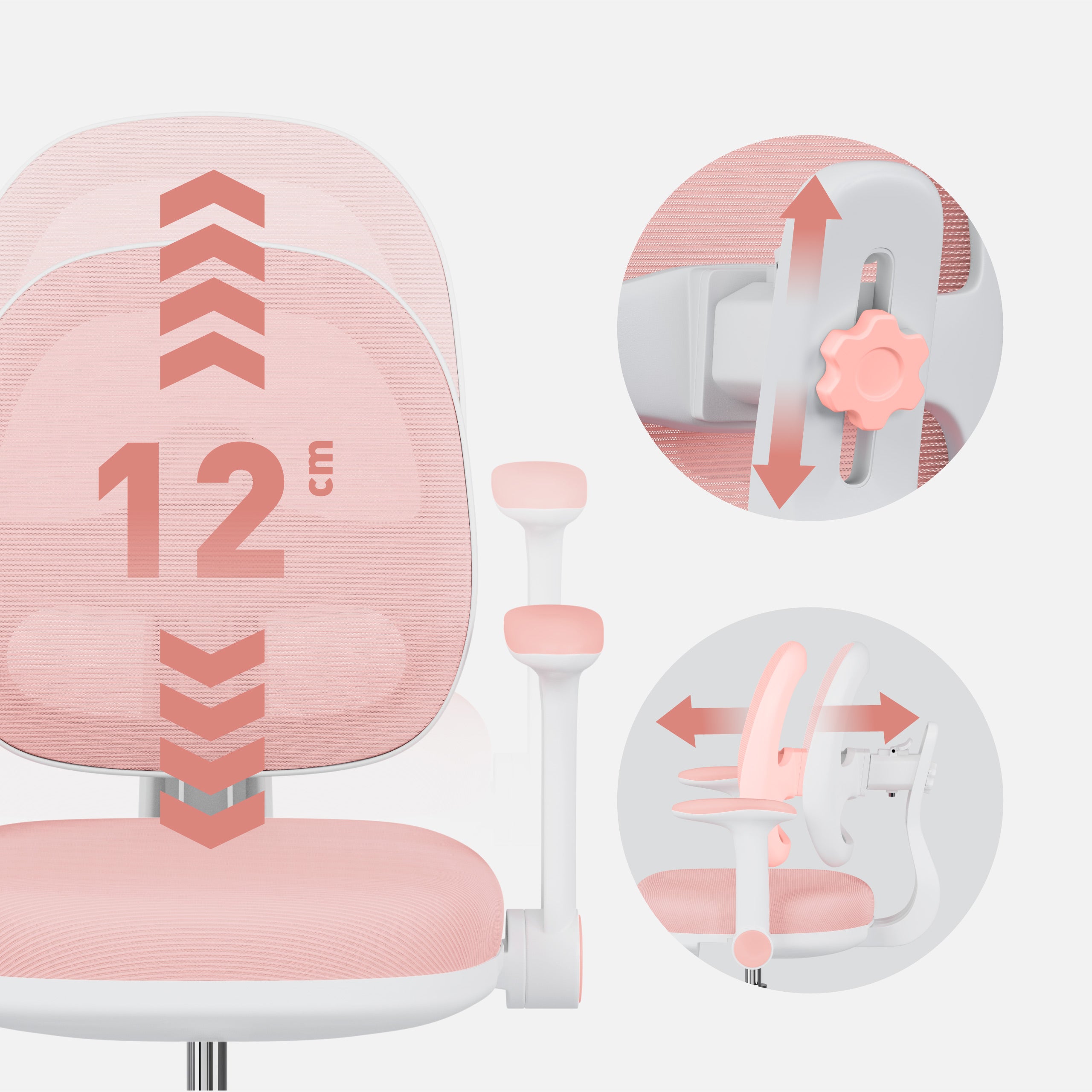 Ergonomische bureaustoel voor kinderen: Mark Adler Junior 3.6 Pink
