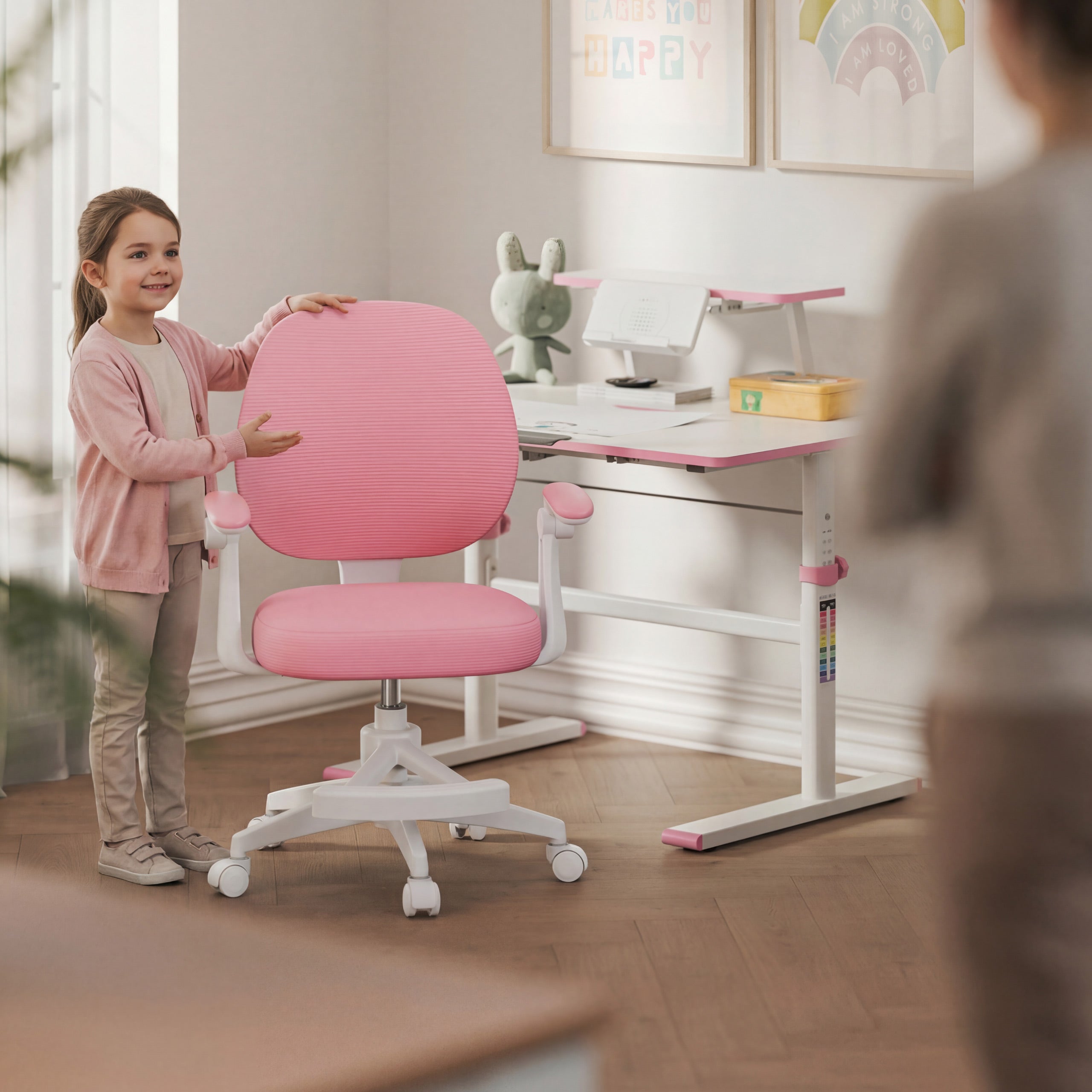Mark Adler Junior 3.1 Pink draaistoel voor kinderen