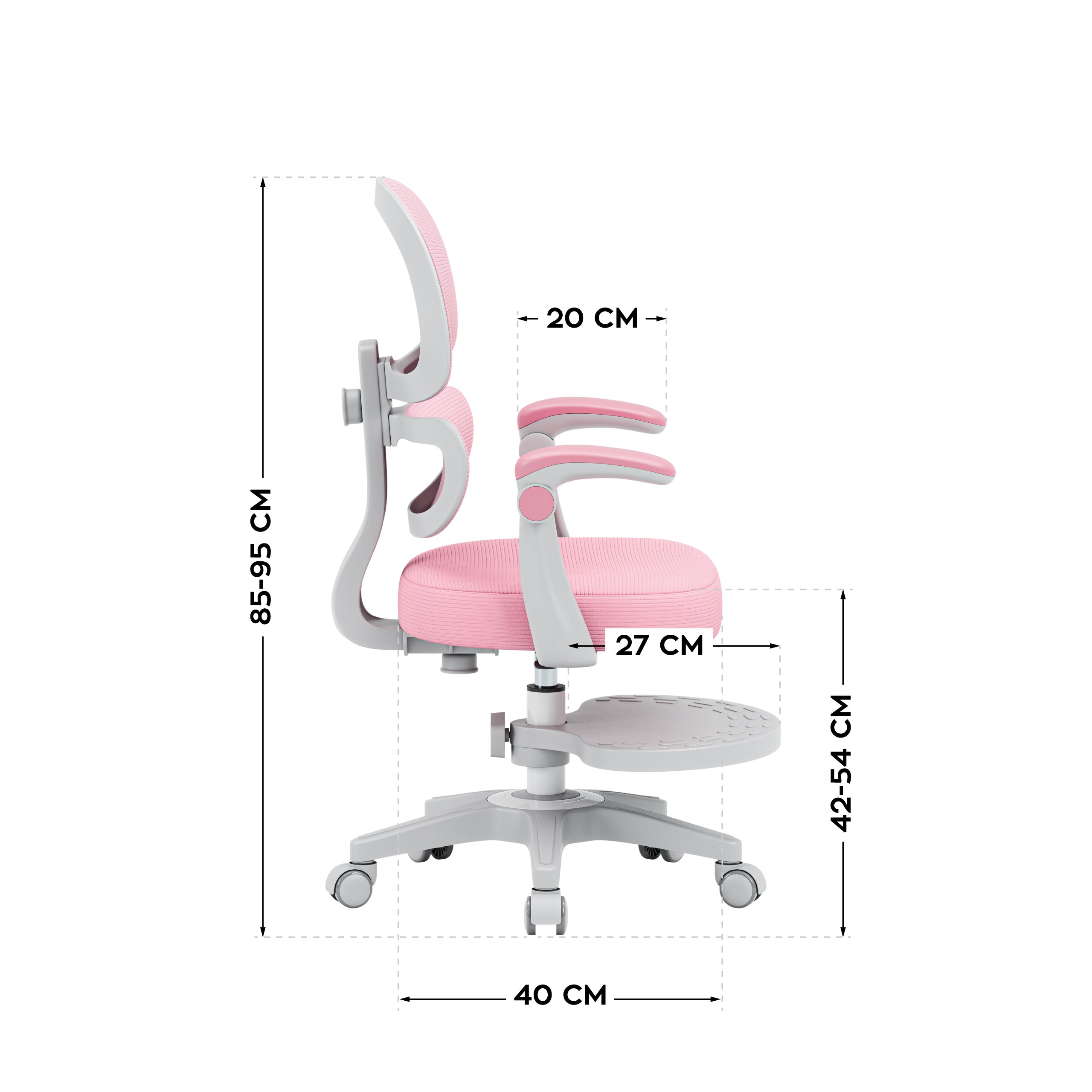 Ergonomische kinderfauteuil Mark Adler Junior 4.4 Pink