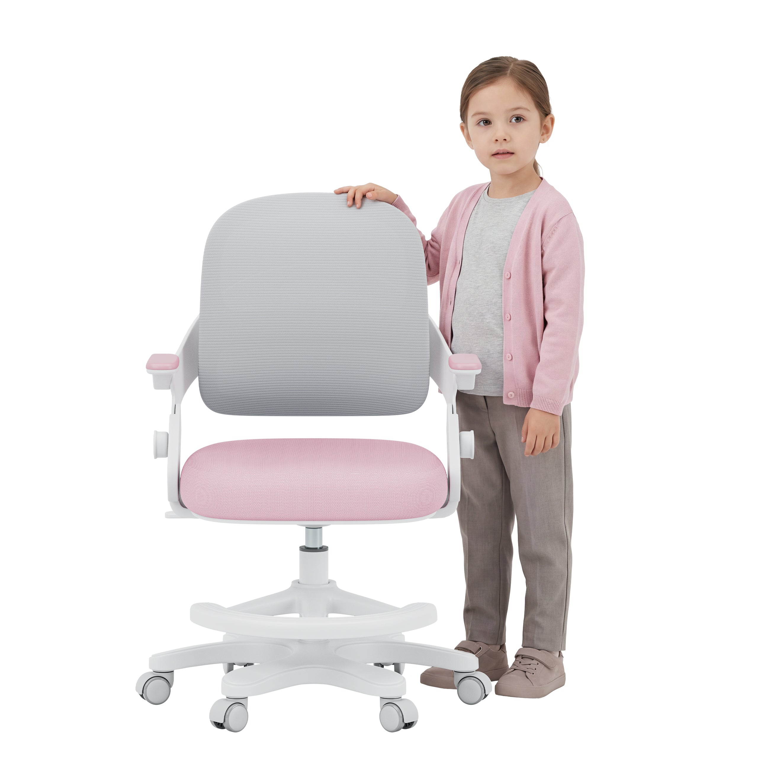 Bureaustoel voor kinderen Mark Adler Junior 4.3 Roze-grijs
