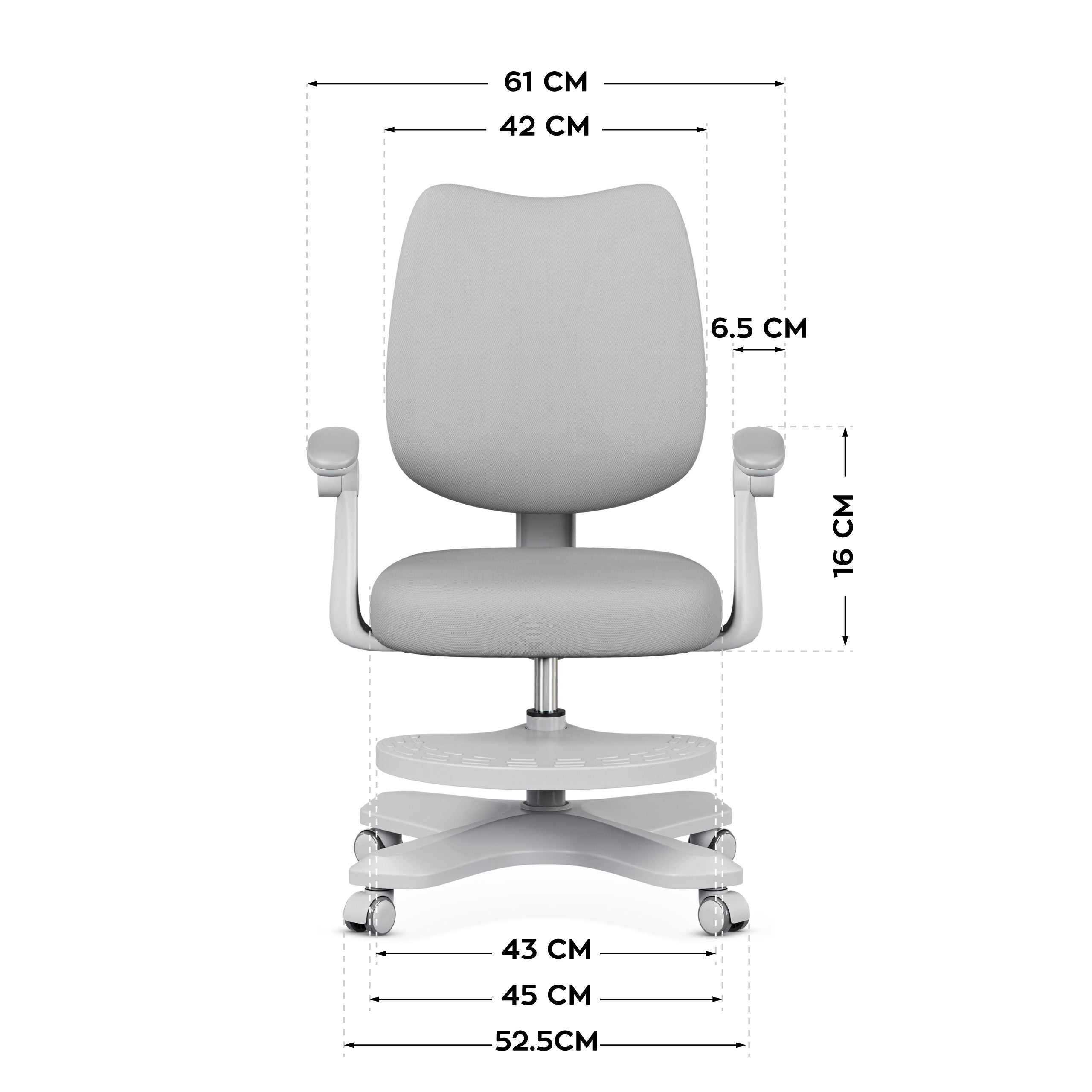 Ergonomische kinderfauteuil Mark Adler Junior 4.6 Grey