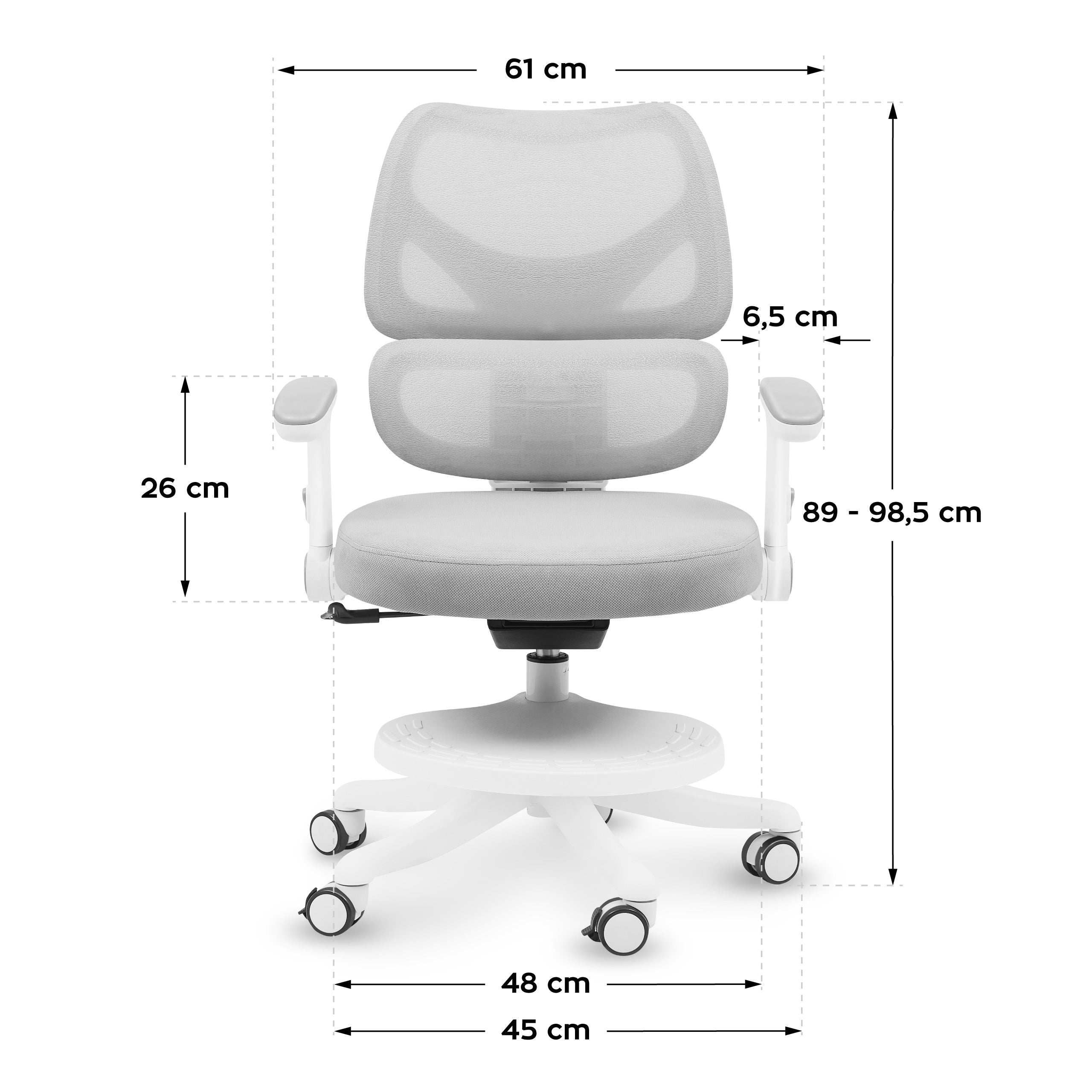 Mark Adler Junior 5.3 Grey draaistoel voor kinderen