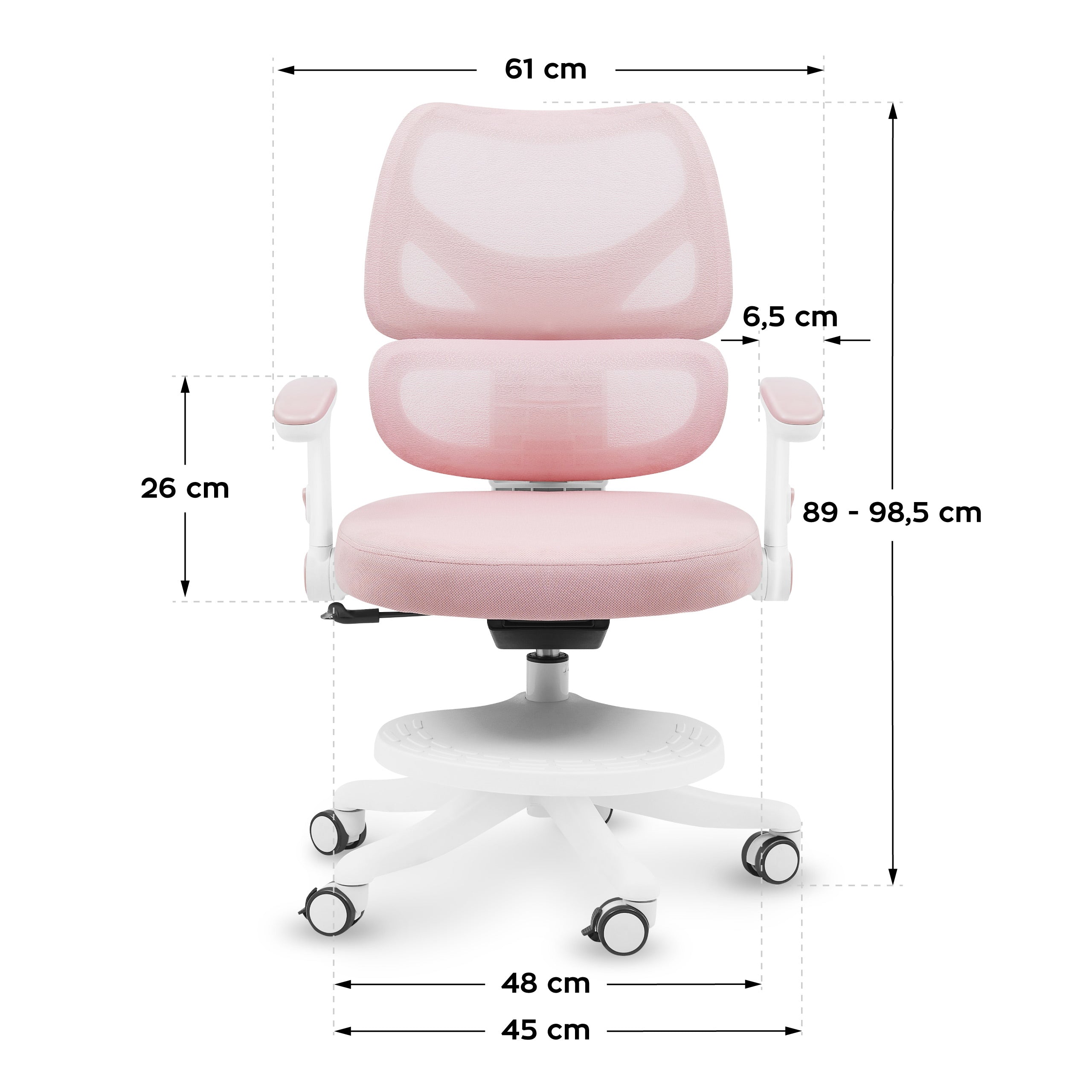 Mark Adler Junior 5.3 Pink draaistoel voor kinderen