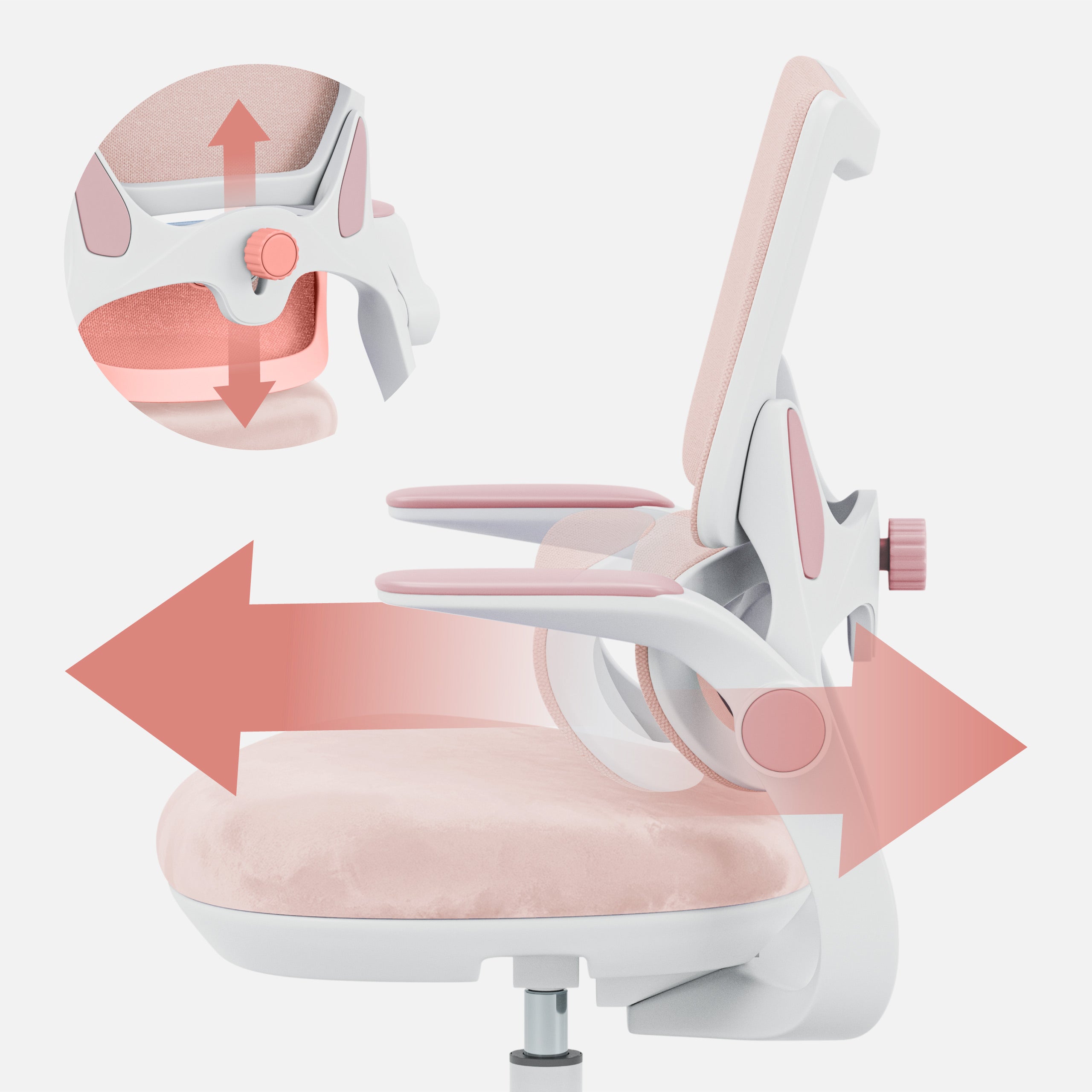 Mark Adler Junior 5.7 Pink bureaustoel voor kinderen