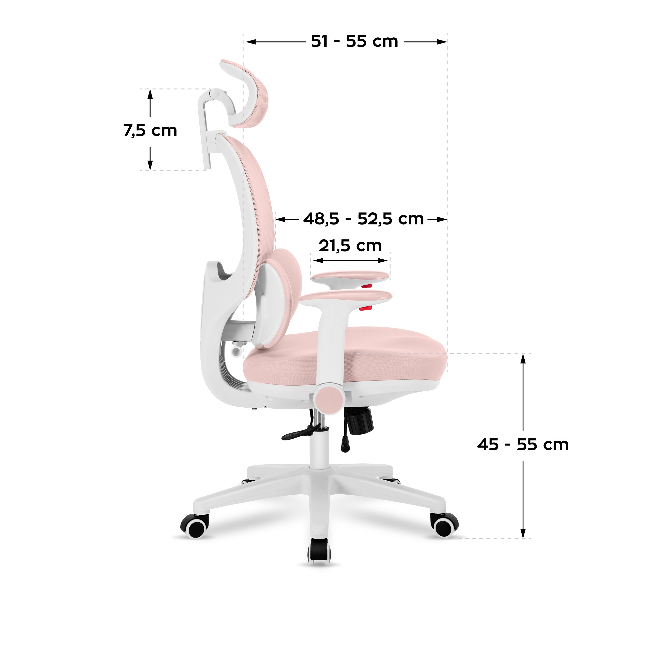 Ergonomische kinderfauteuil Mark Adler Junior 6.3 Pink