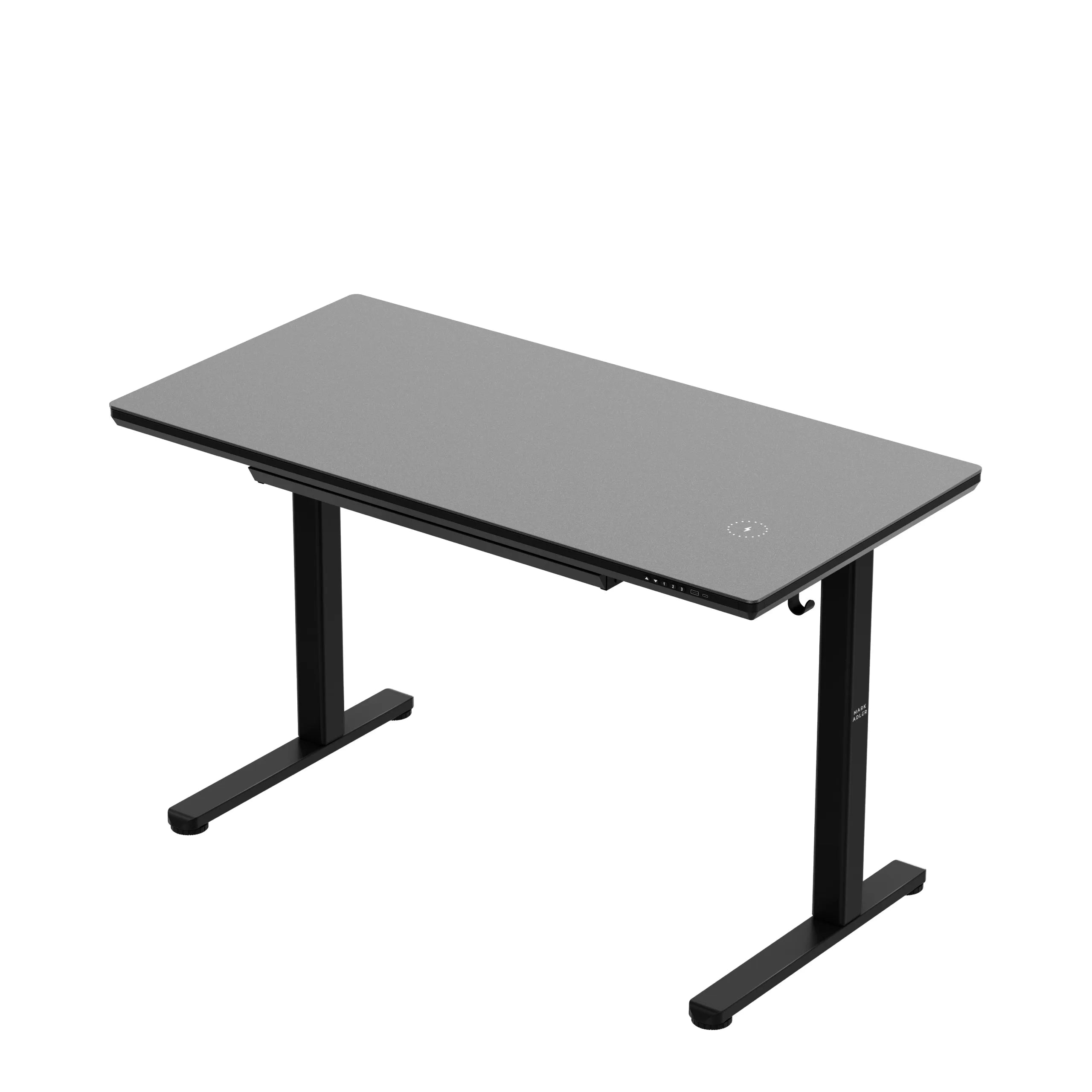 Elektrisch verstelbaar bureau met glazen blad: Mark Adler Leader 8.5 Black
