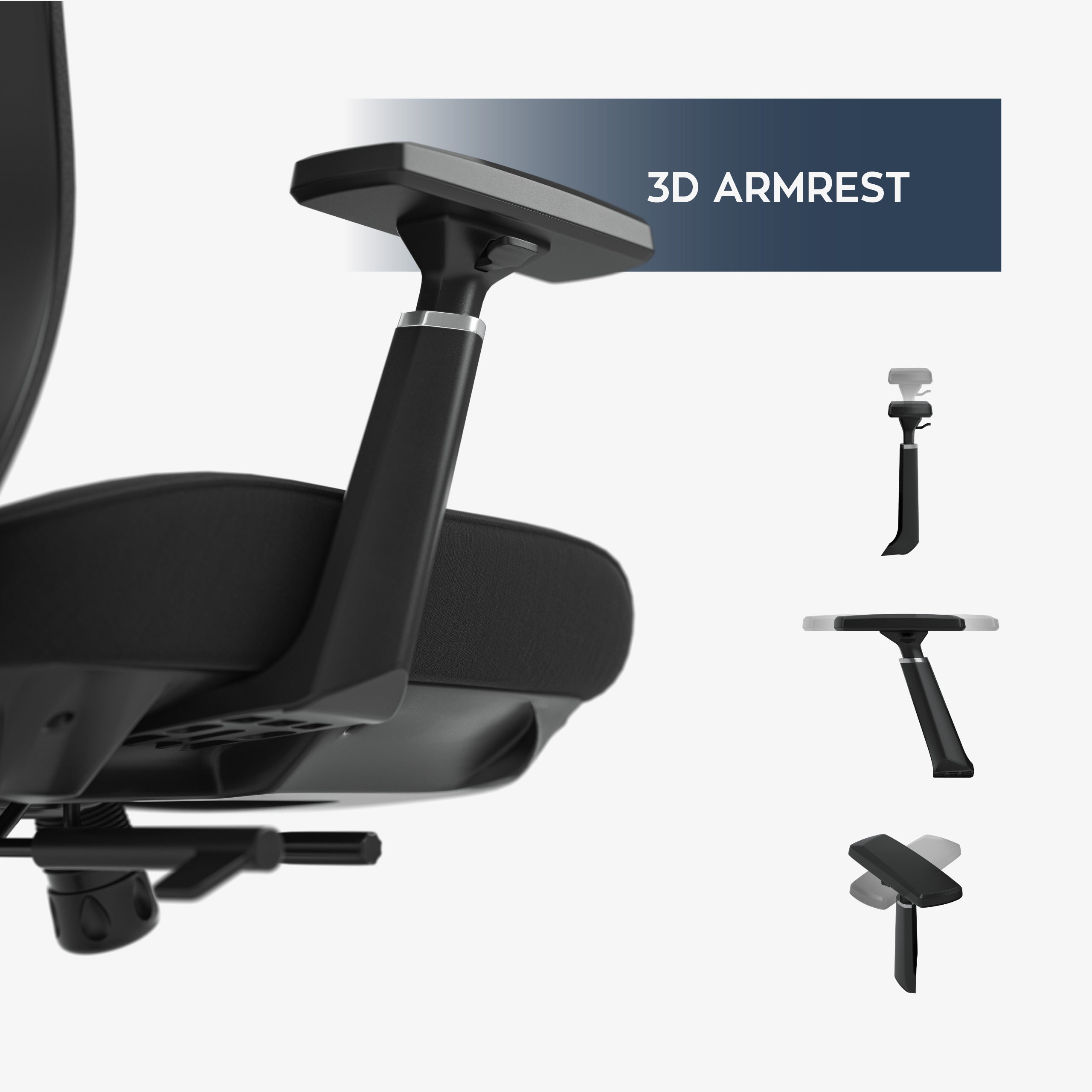 Mark Adler Leadpro 6.0 Black bureaustoel met massagefunctie