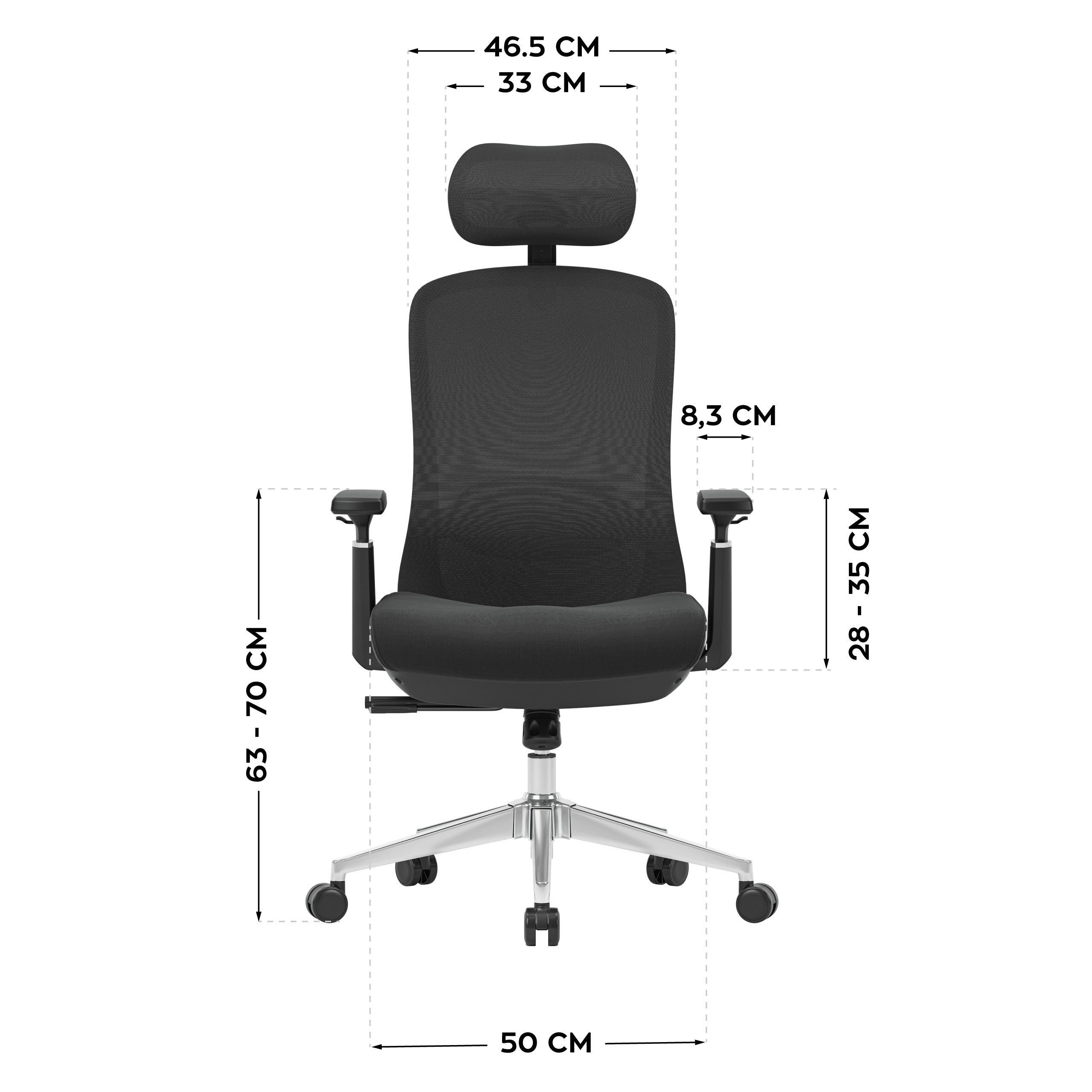 Mark Adler Leadpro 6.0 Black bureaustoel met massagefunctie