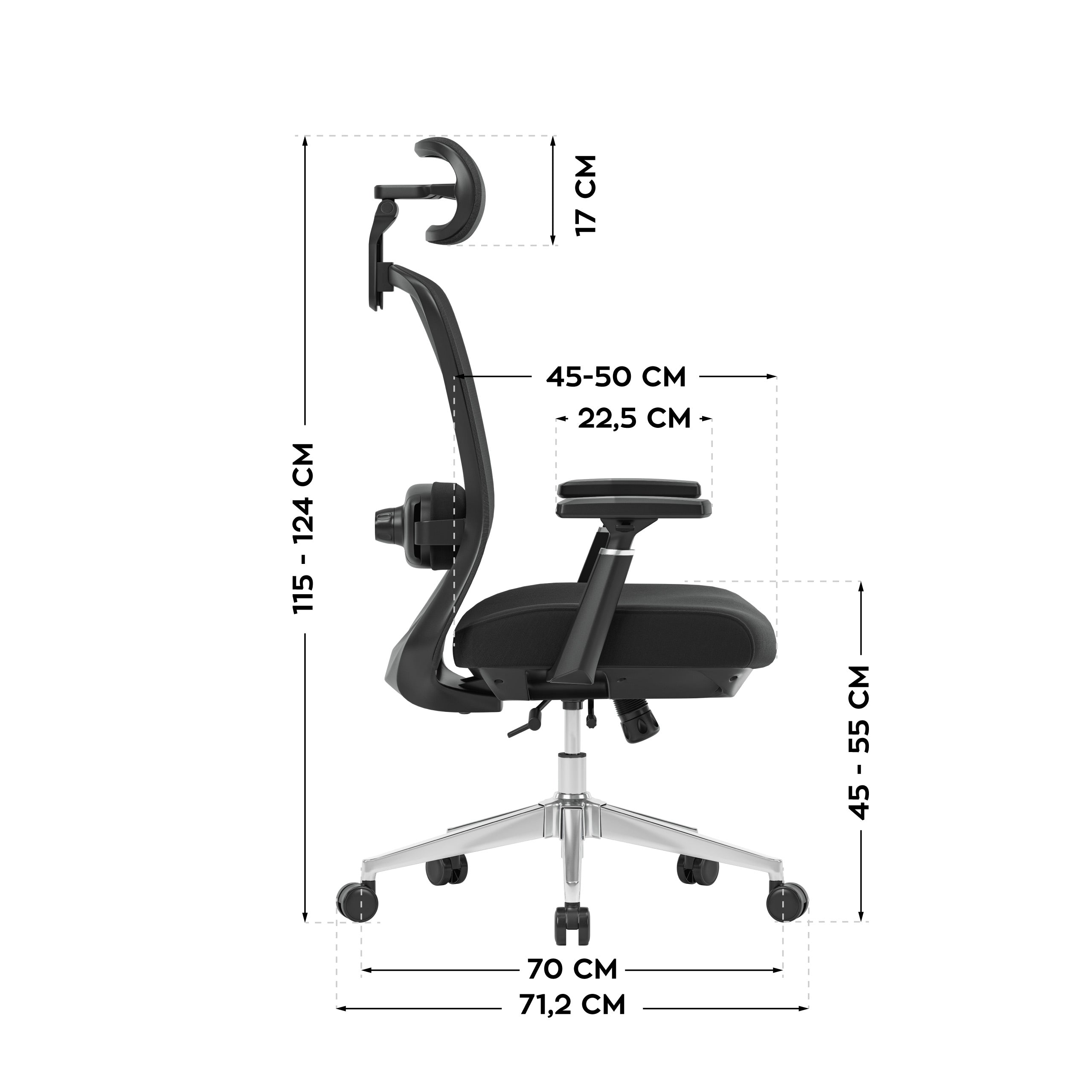 Mark Adler Leadpro 6.0 Black bureaustoel met massagefunctie