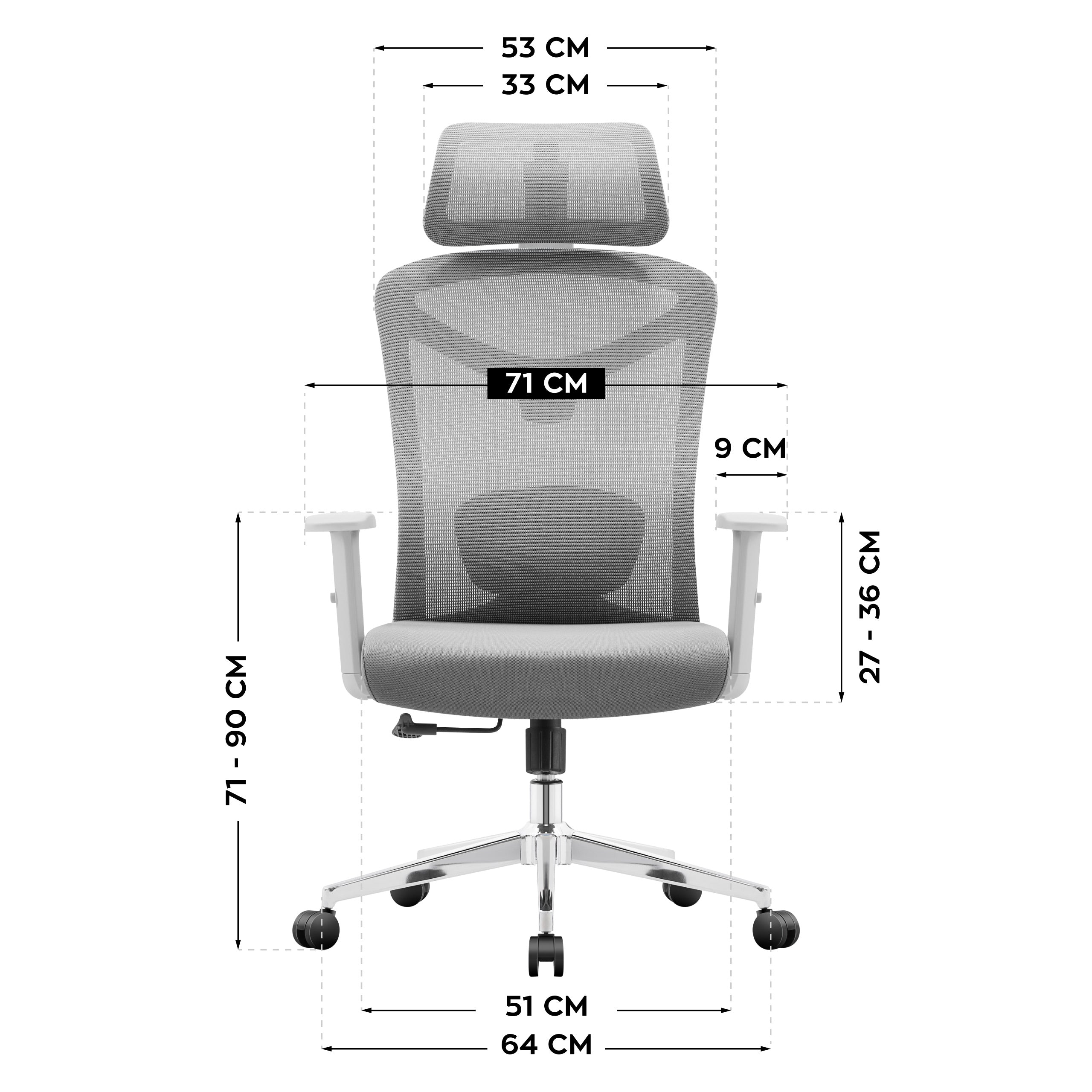 Ergonomische bureaustoel Mark Adler Manager 2.6 Grey