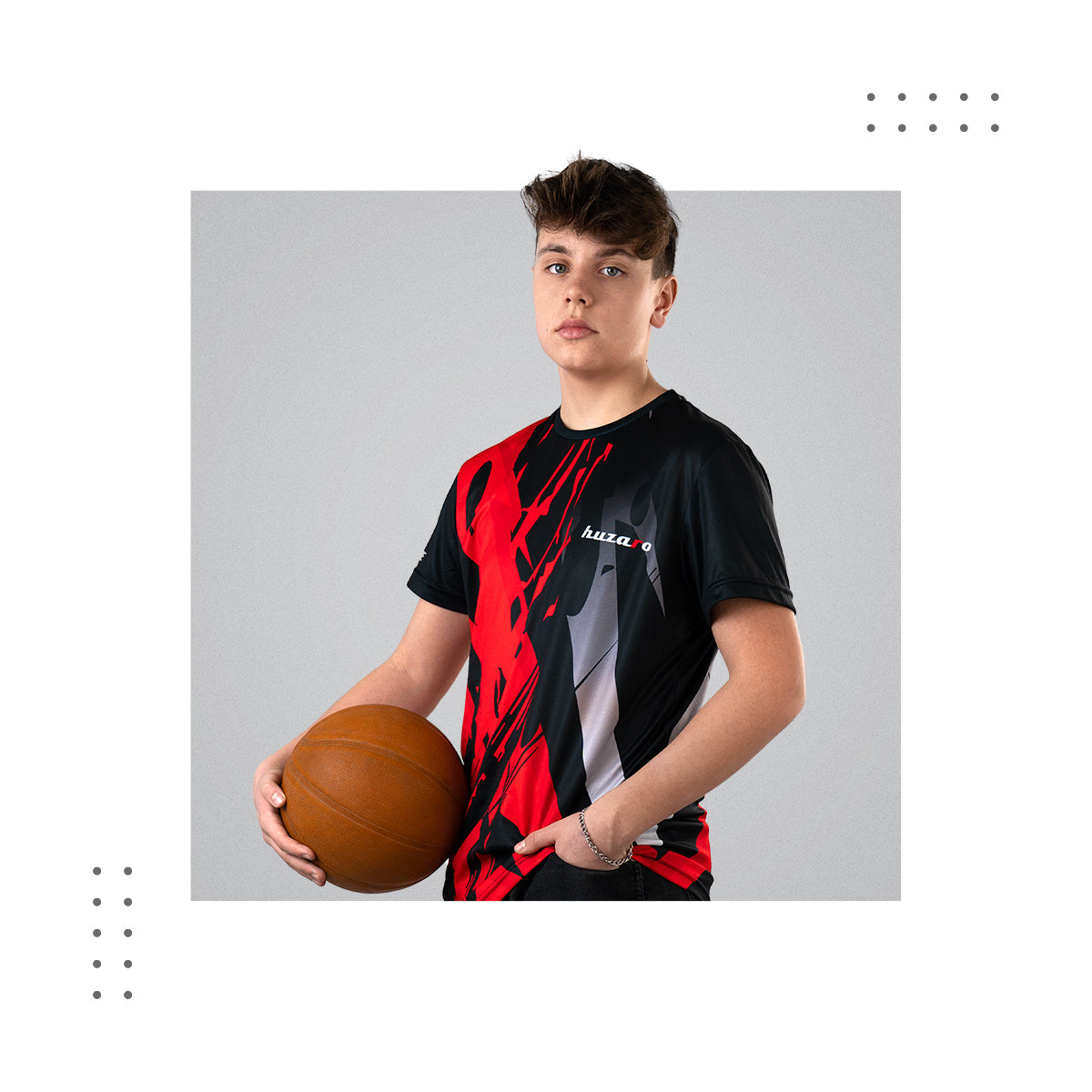 Ademend T-shirt met opdruk voor de actieve speler