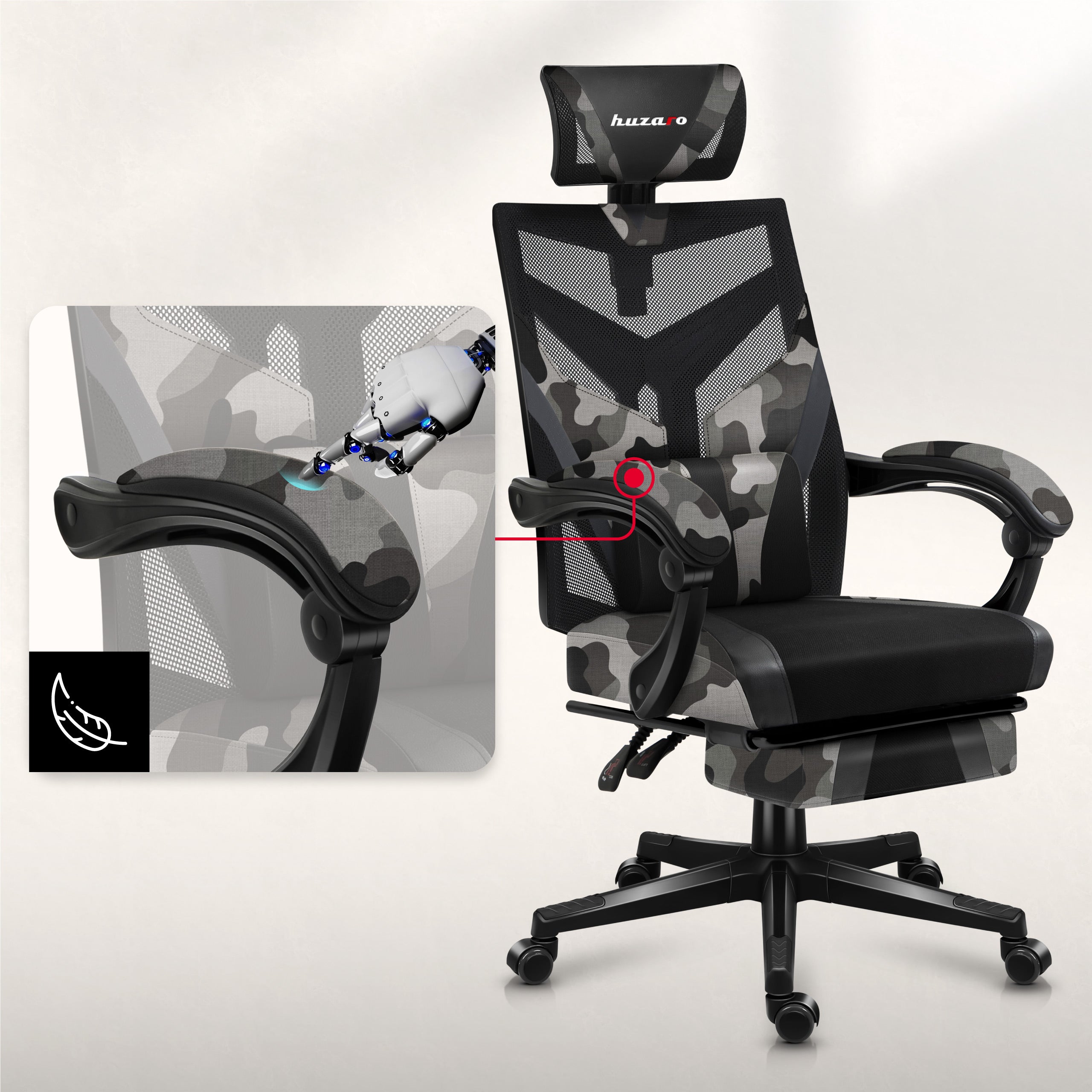 Ergonomische, comfortabele armsteunen