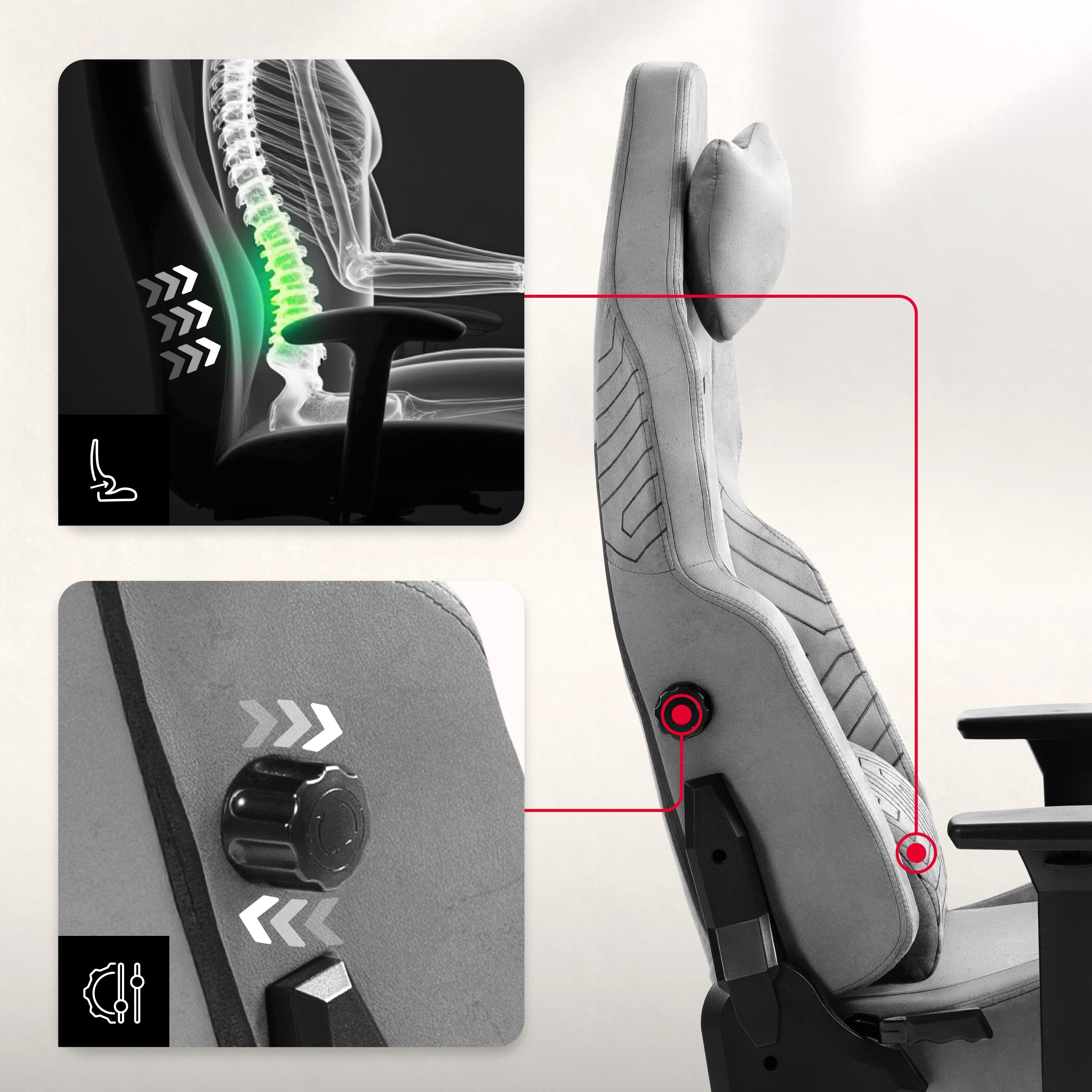 BackBalance-systeem – ondersteuning van het onderruggebied