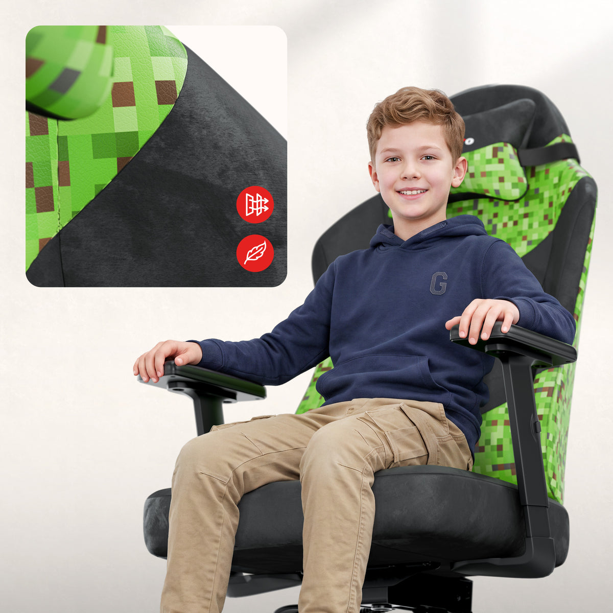 Gamingstoel voor tieners Huzaro Ranger 5.7 Black Pixel
