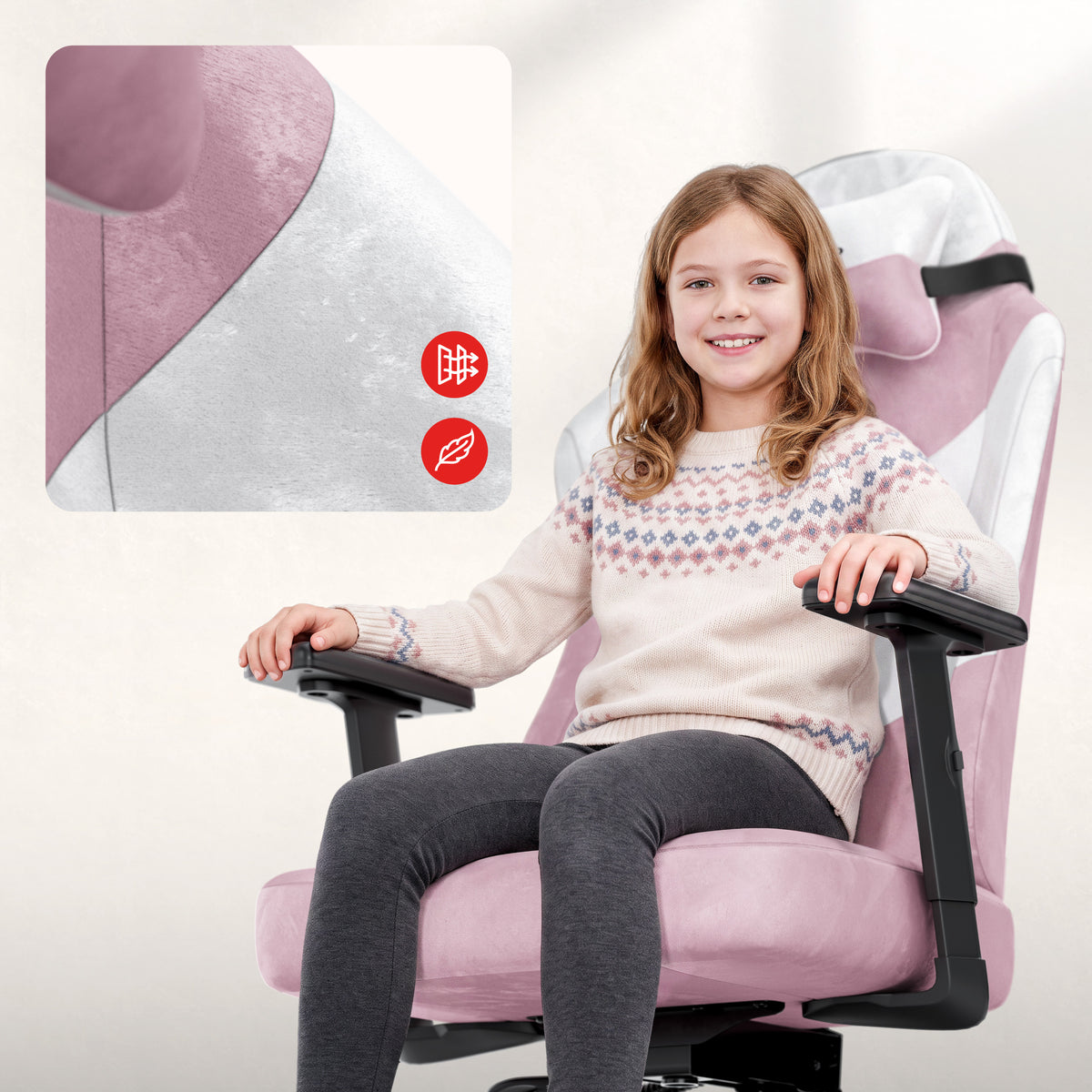 Gamingstoel voor tieners Huzaro Ranger 5.7 Lila