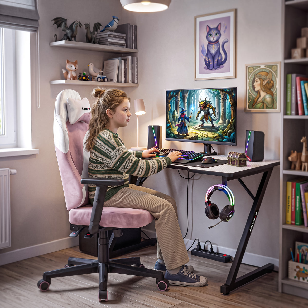 Gamingstoel voor tieners Huzaro Ranger 5.7 Lila
