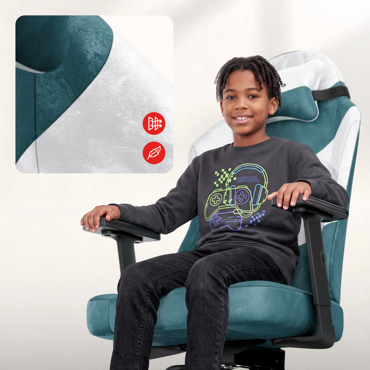 Gamingstoel voor tieners Huzaro Ranger 5.7 Teal