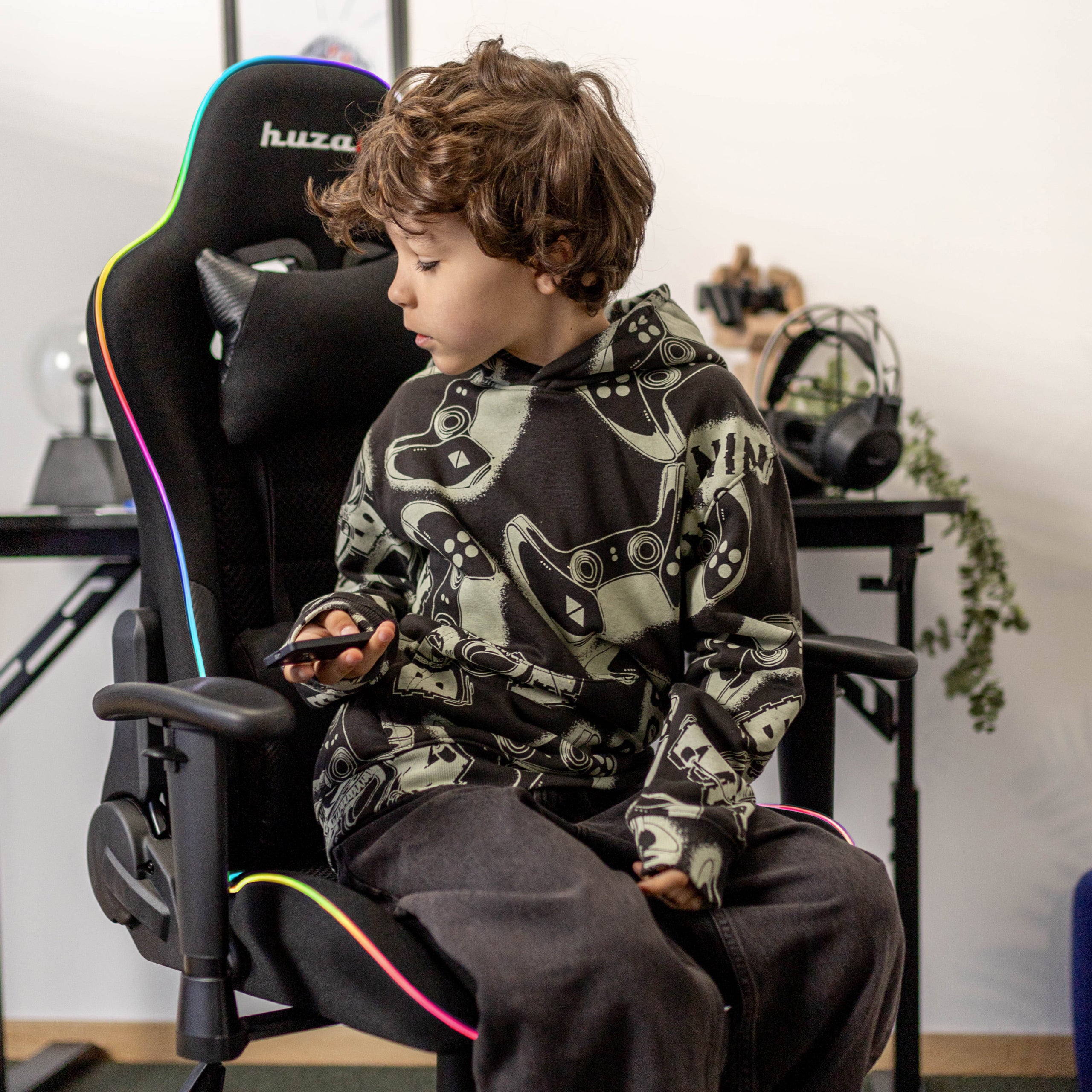HUZARO RANGER 6.0 RGB Mesh gamingstoel voor kinderen