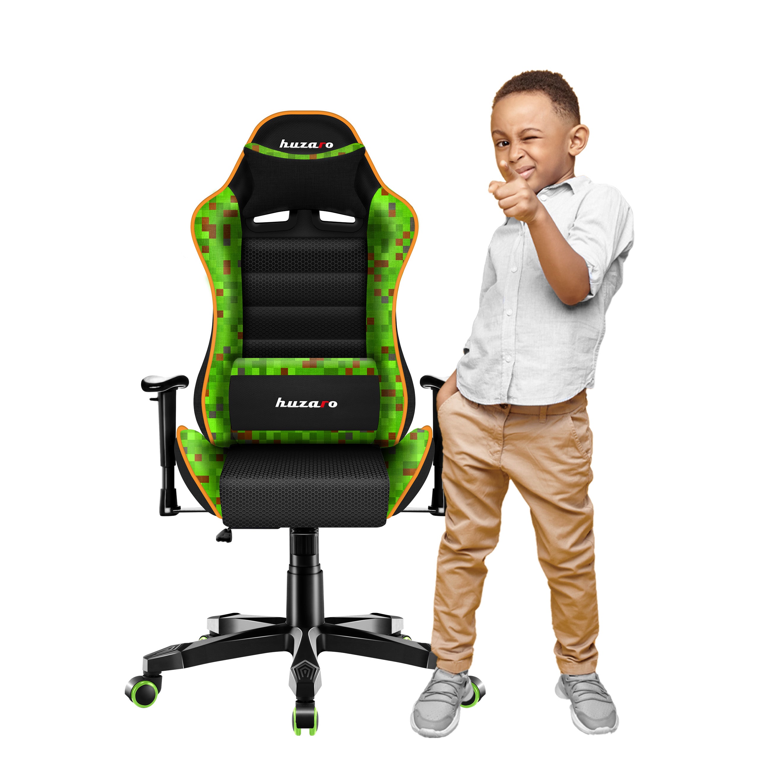 HUZARO RANGER 6.0 Pixel Mesh gamingstoel voor kinderen