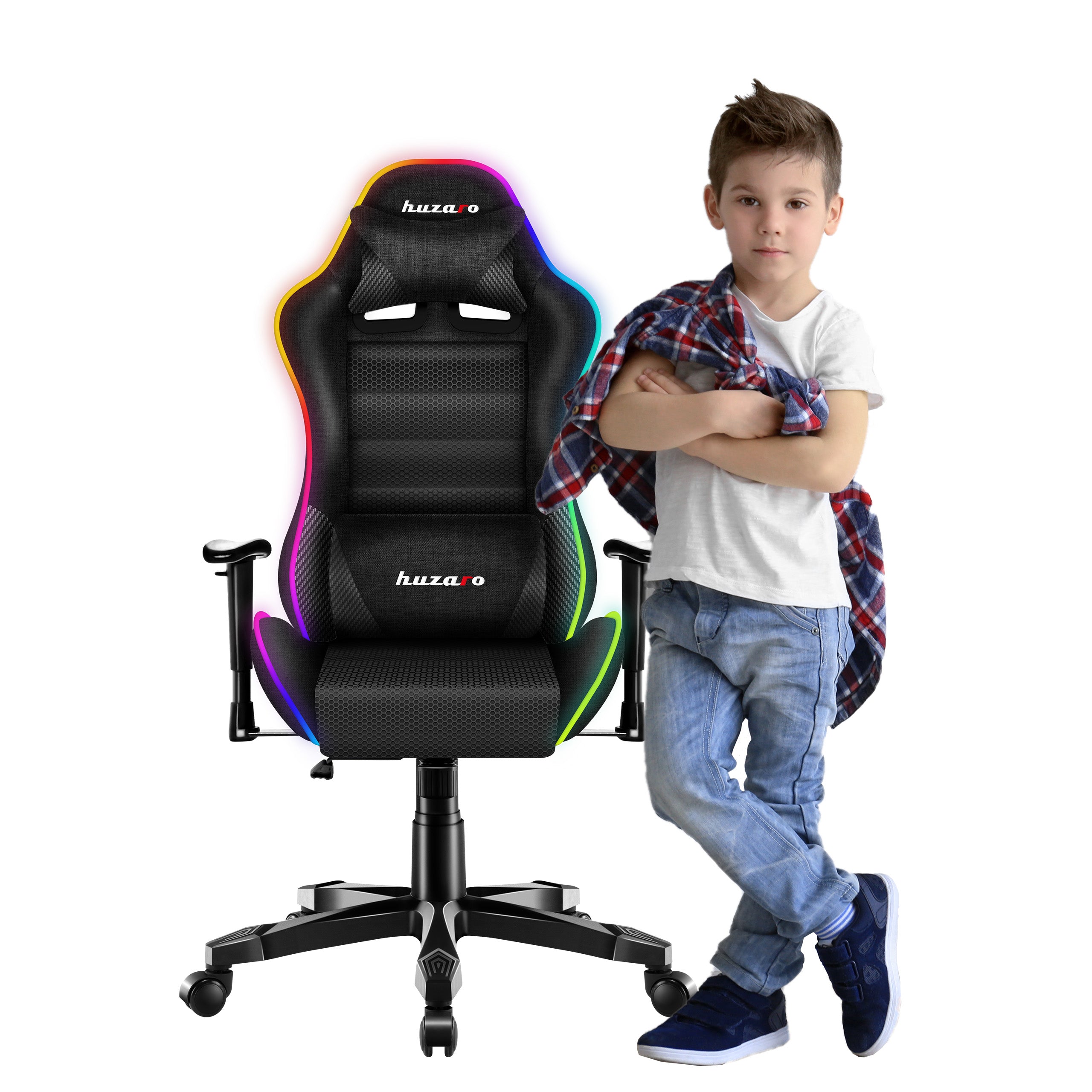 HUZARO RANGER 6.0 RGB Mesh gamingstoel voor kinderen